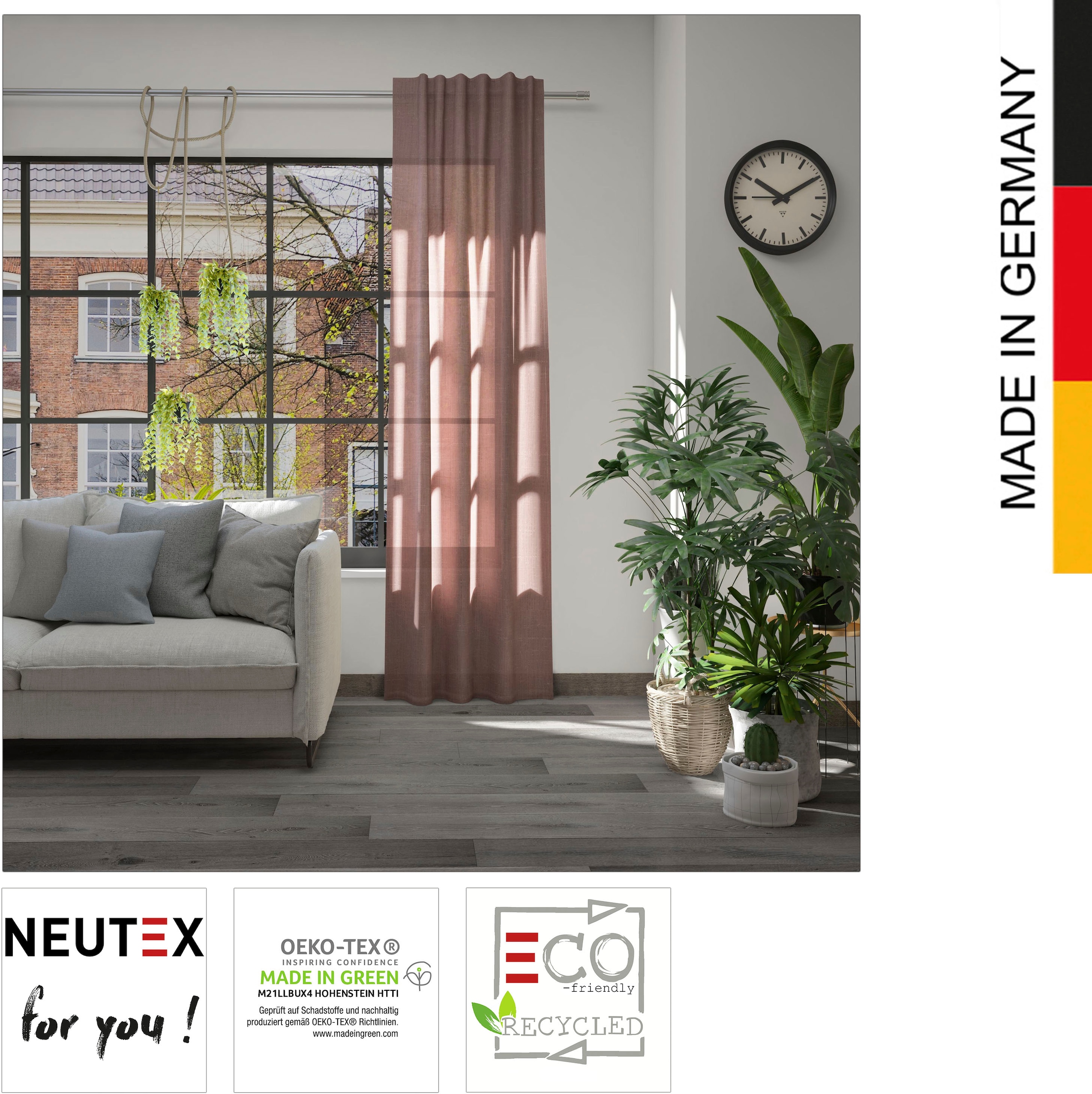 Neutex for you! Vorhang »Leon Eco«, (1 St.), nachhaltig