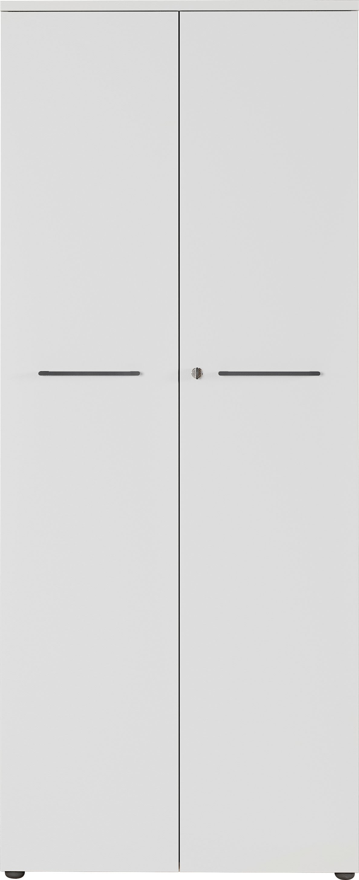 GERMANIA "GW-Agenda, Mehrzweckschrank, abschließbar," optional mit 2 offenen Fächern, Maße 80x197 cm, Made in Germany
