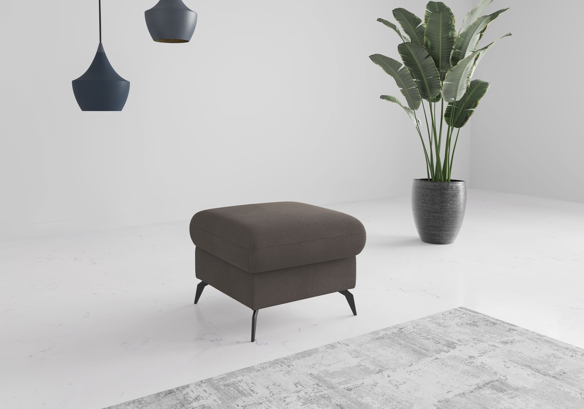 Home affaire Polsterhocker "Rochelle" 1 Stk. tlg. moderne 15 cm Metallfüße günstig online kaufen