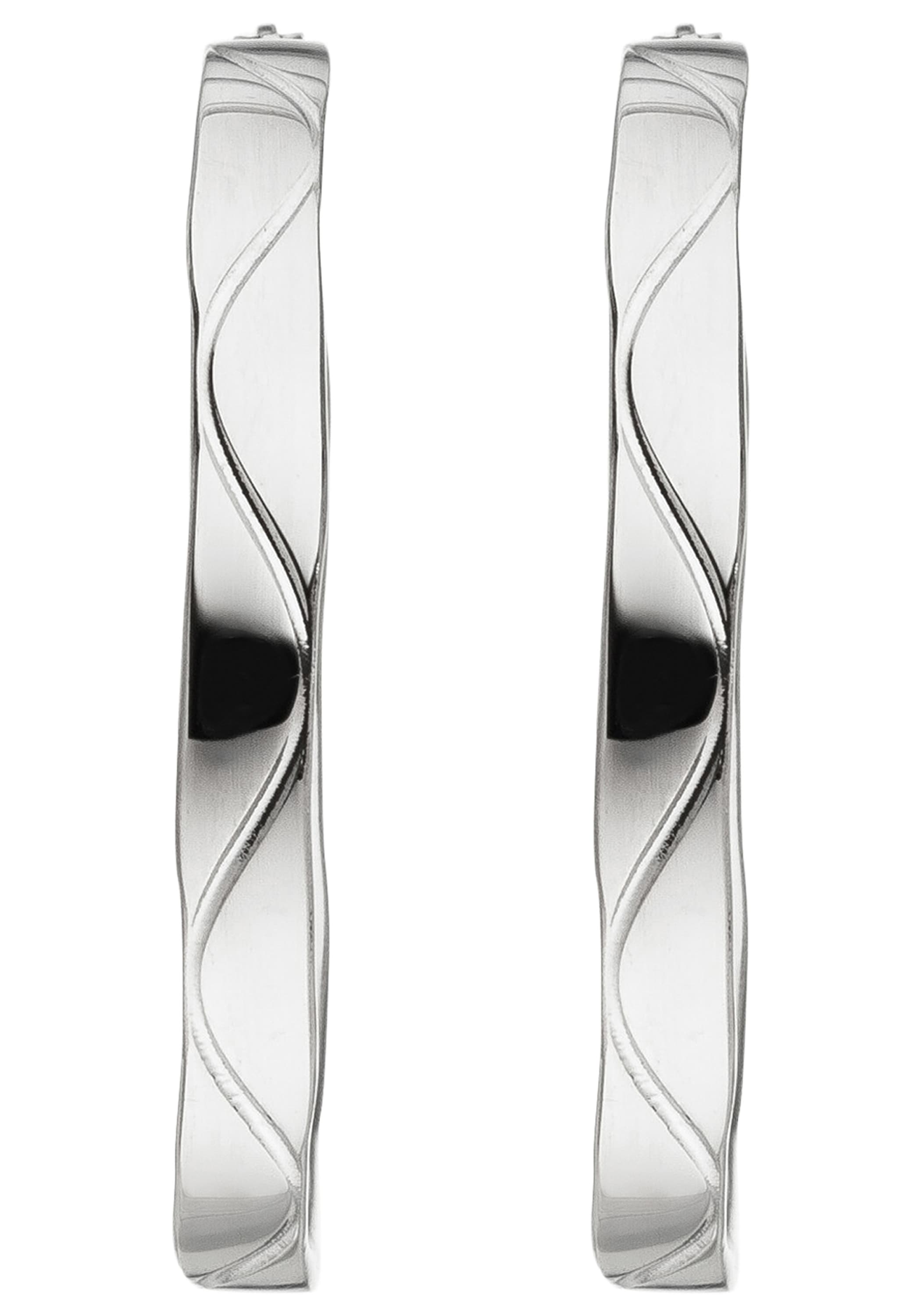 JOBO Paar Creolen aus Edelstahl 34 mm