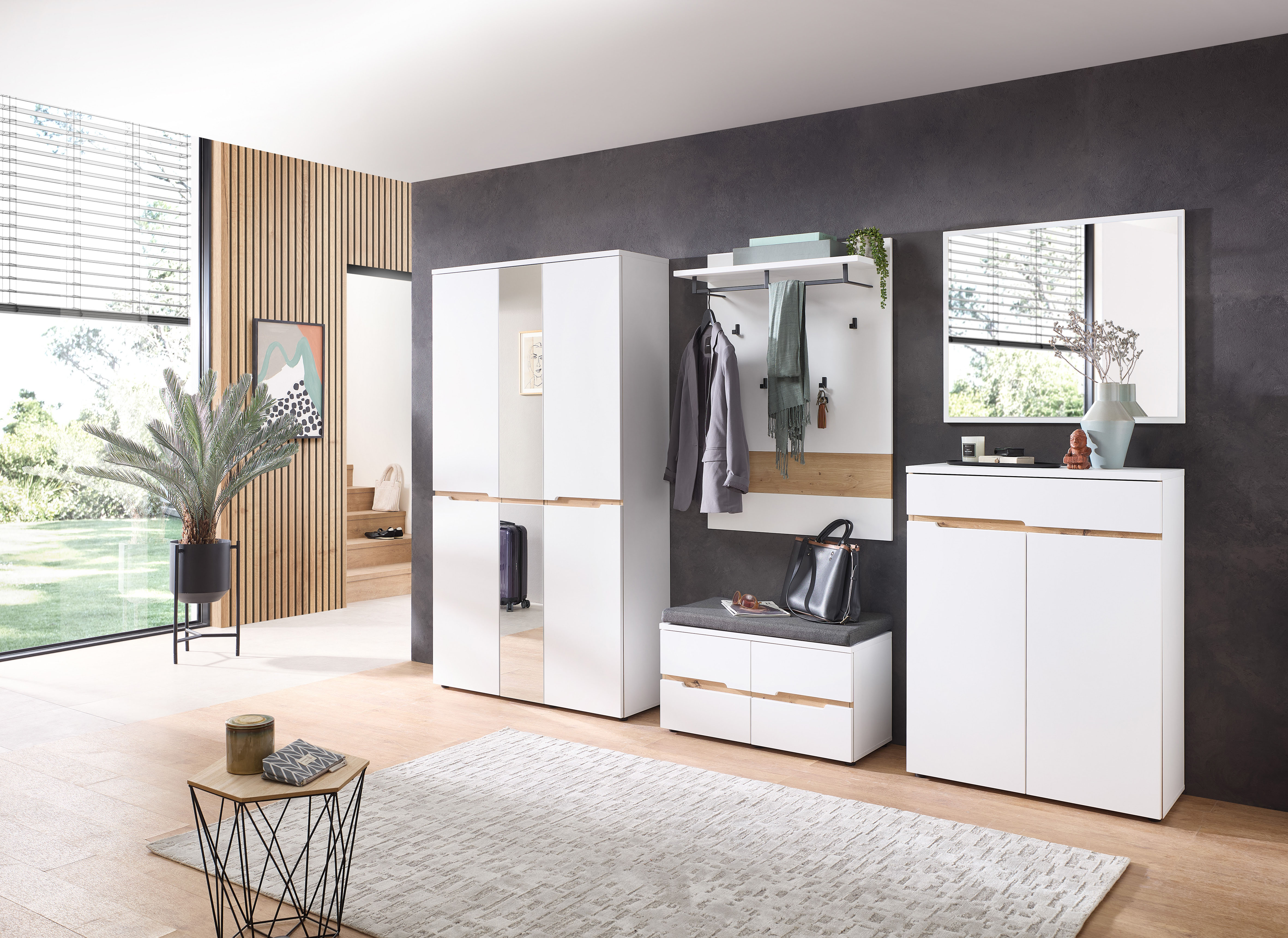 Thumbnail - Innostyle Garderoben-Set "Memphis Garderoben Set, 295x192x38cm (B/H/T)" 5 Stk. tlg.