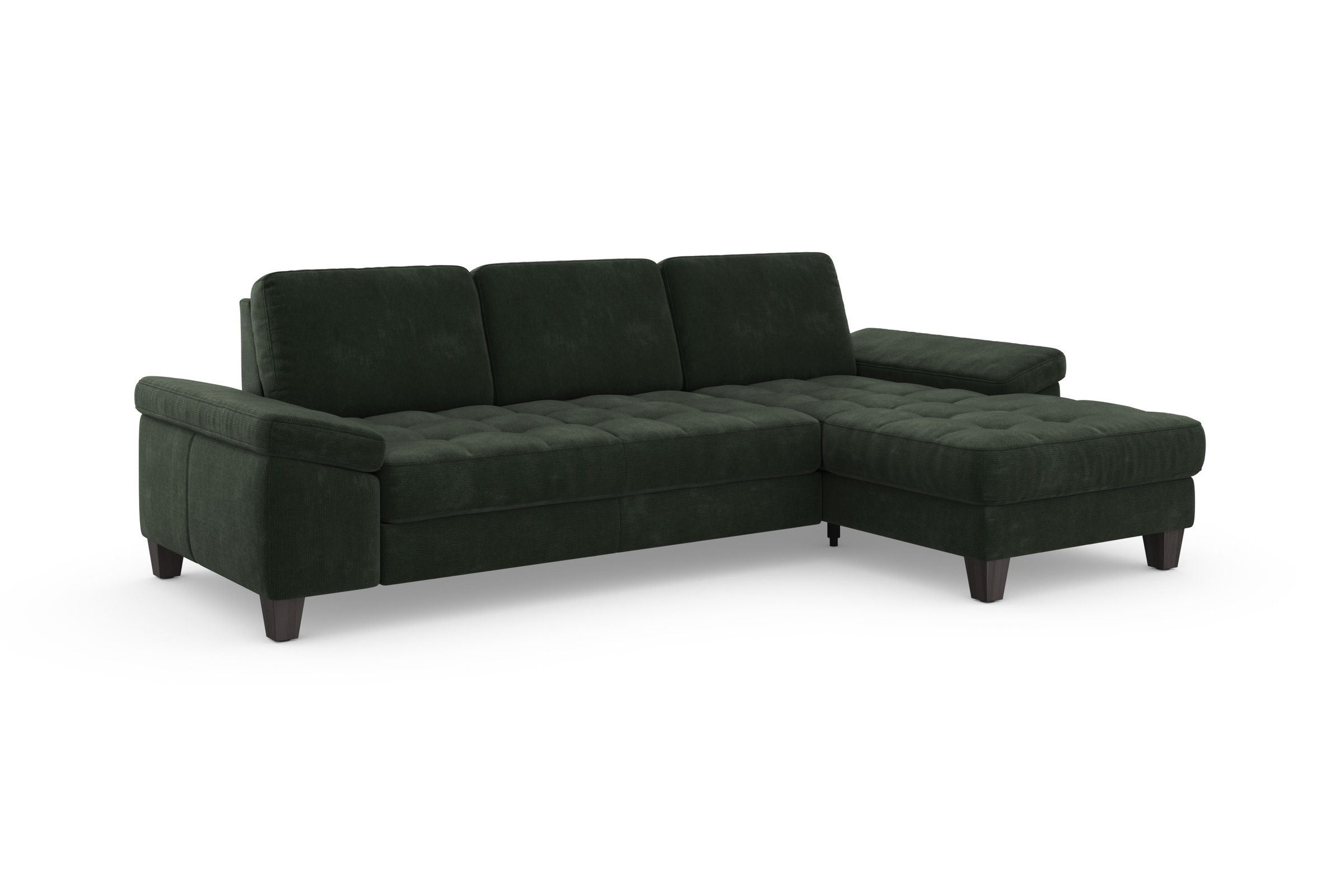 sit&more Ecksofa »Westham L-Form«, Recamiere, mit oder ohne Bettfunktion, Bettkasten, Füße wengefarben