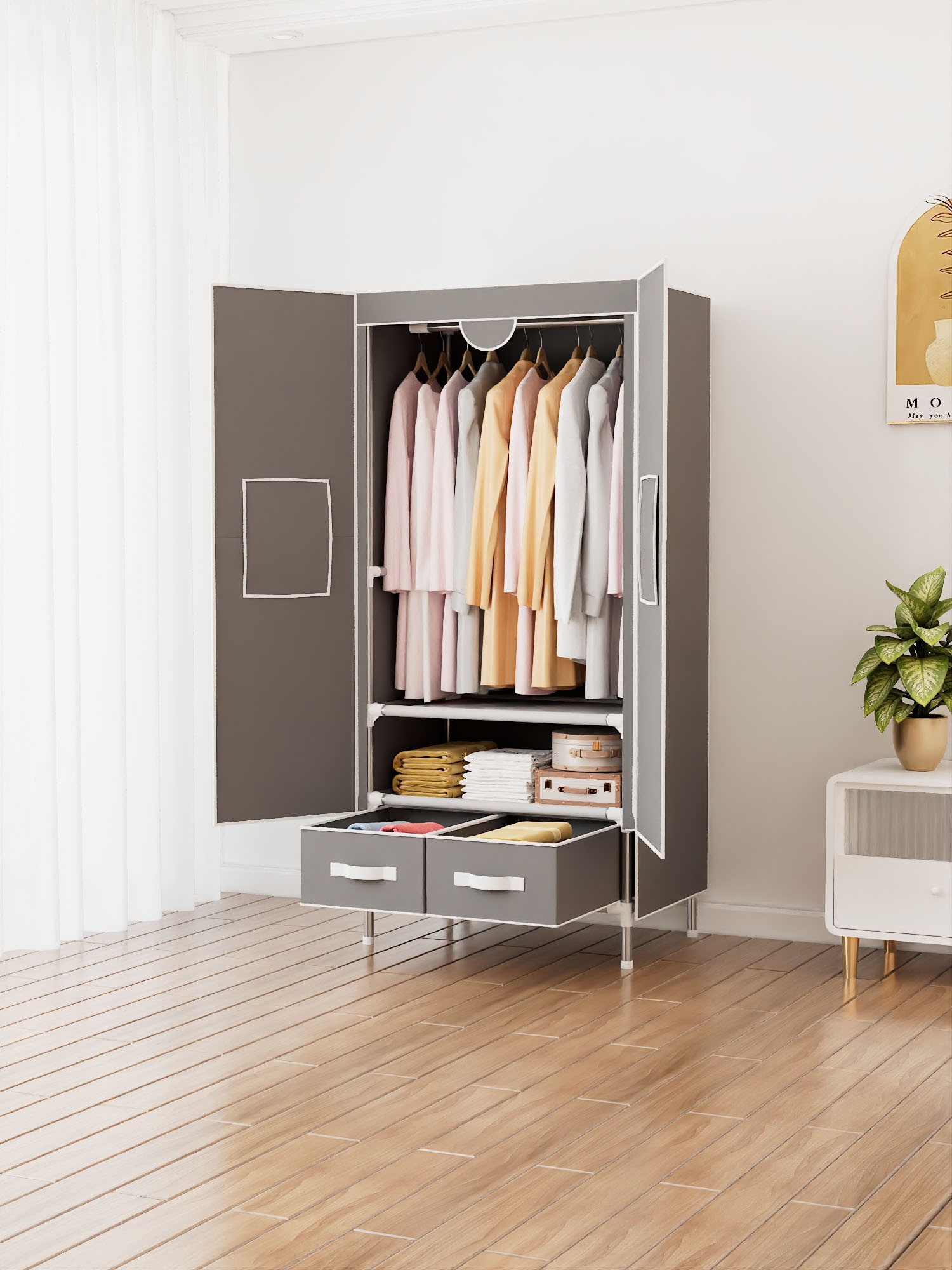 INOSIGN Kleiderschrank "Stockholm Stoffkleiderschrank Bestseller in diverse günstig online kaufen