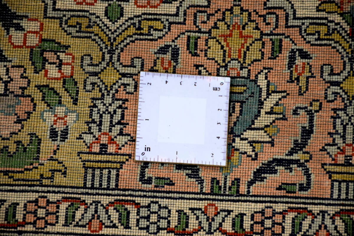 Kayoom Seidenteppich »Hamadan 163«, rechteckig, 10 mm Höhe, Einzelstück mit Zertifikat, Wohnzimmer