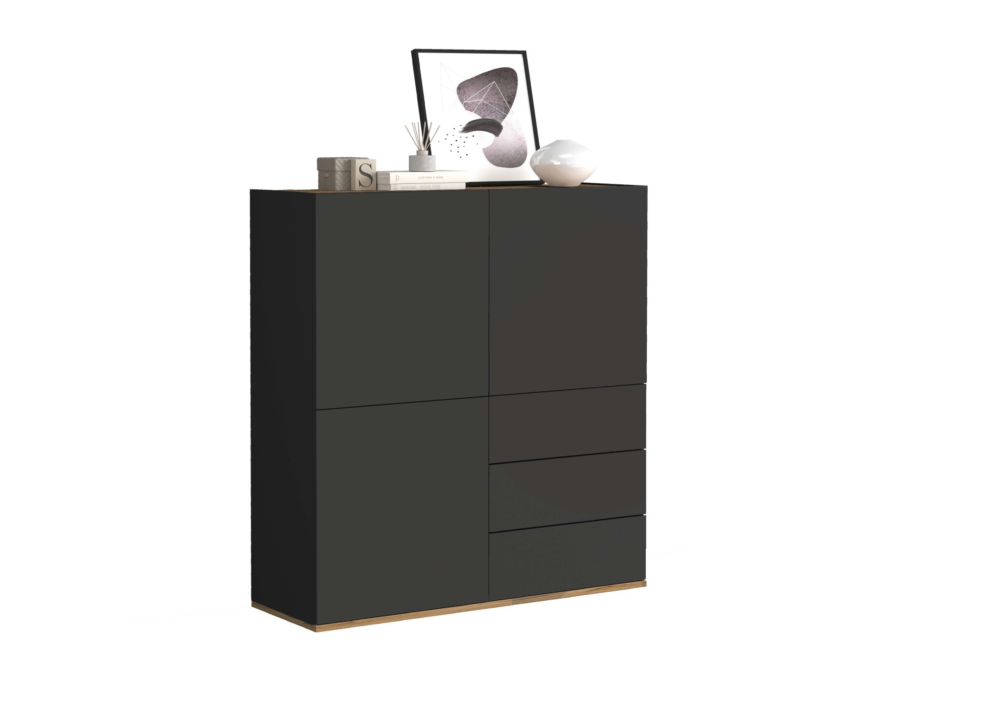 INOSIGN Highboard "GARDA Highboard, Kommode, Schrank, Grifflos mit Push to günstig online kaufen