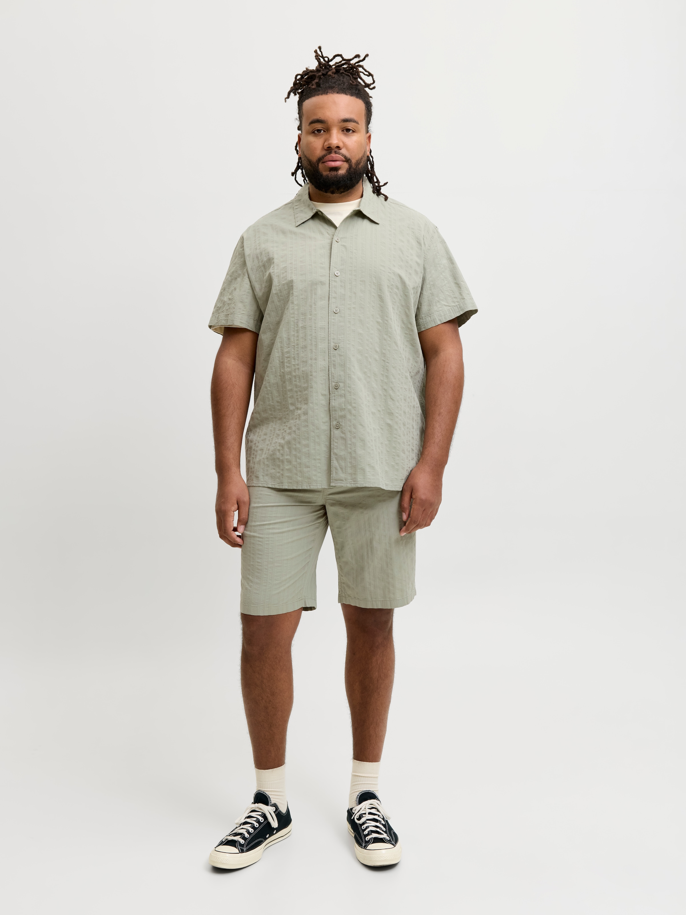 Jack & Jones PlusSize Kurzarmhemd »JORRIVIERA TEXTURE SHIRT SS PLS« mit Knopfleiste