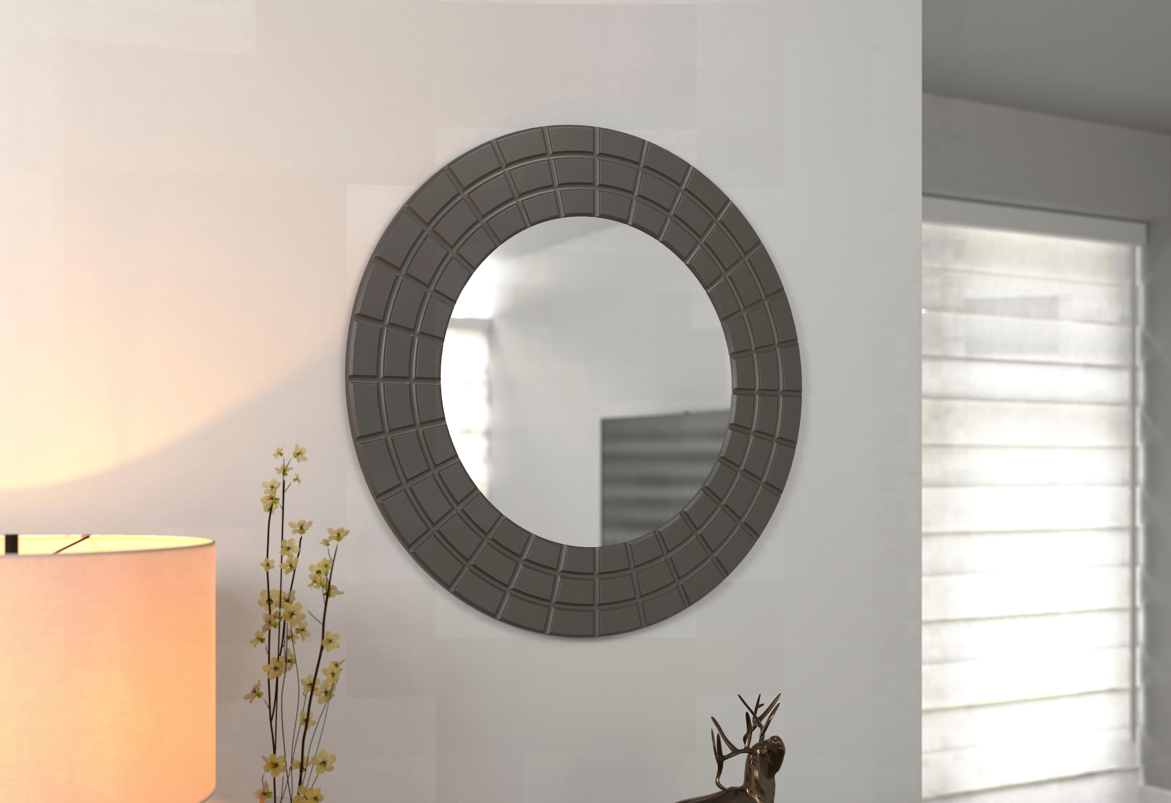 Home affaire Wandspiegel "Fusion" Wandspiegel rund mit Floatglas - (B/T/H) 67/2/67 cm
