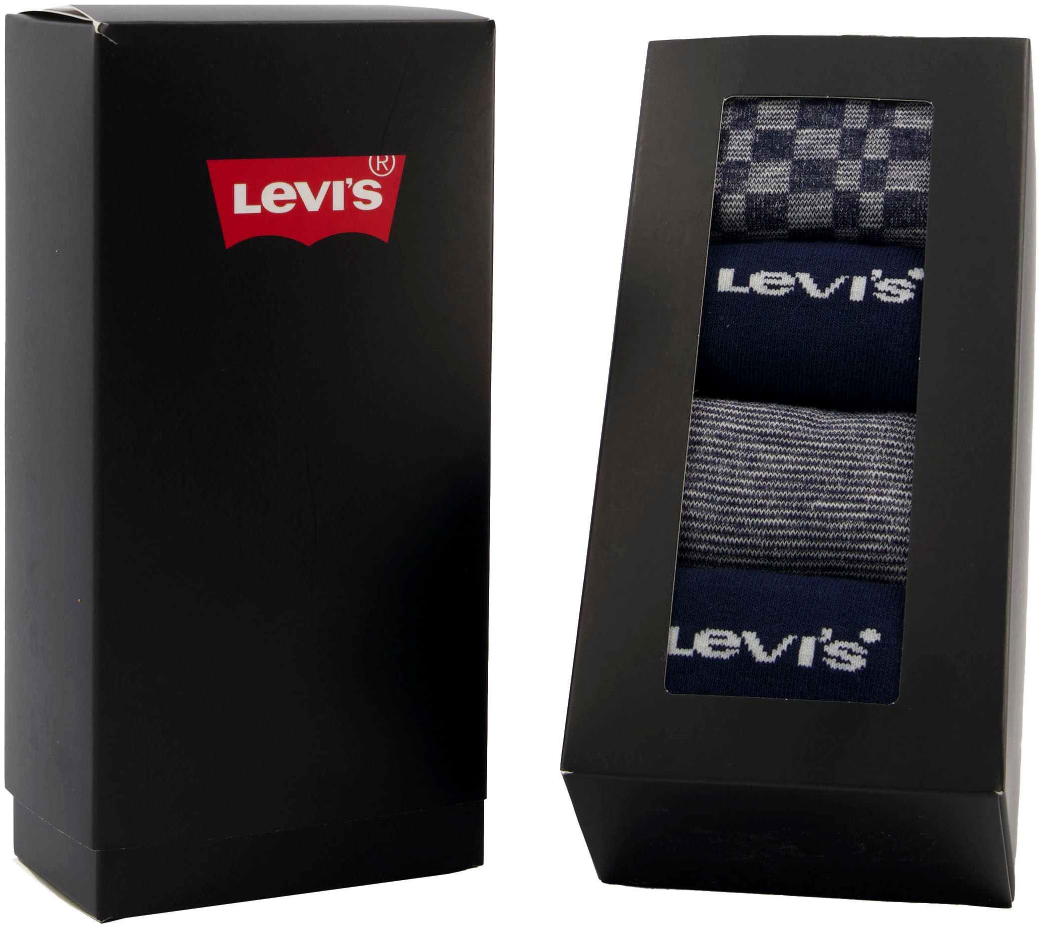 Levi's® Socken, (4 Paar), mit auffälliger Musterung