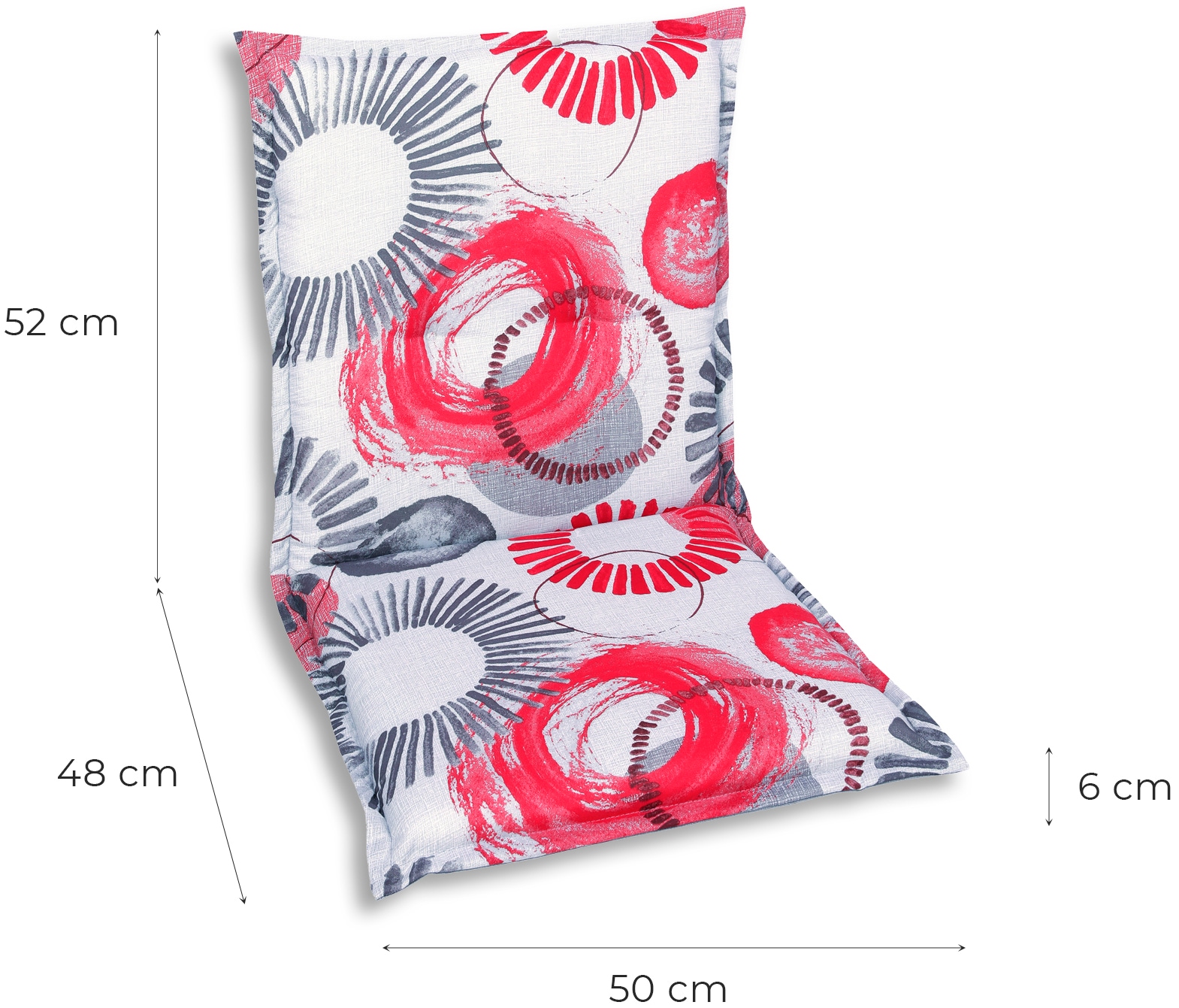 GO-DE Sitzauflage Maße ca.: 50 cm x 100 cm x 6 cm