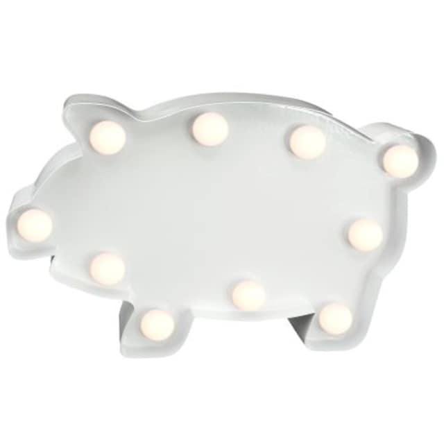 MARQUEE LIGHTS LED Dekolicht »Pig«, 10 flammig-flammig, Wandlampe, Tischlampe  Pig mit 10 festverbauten LEDs - 23x14 cm bestellen | BAUR
