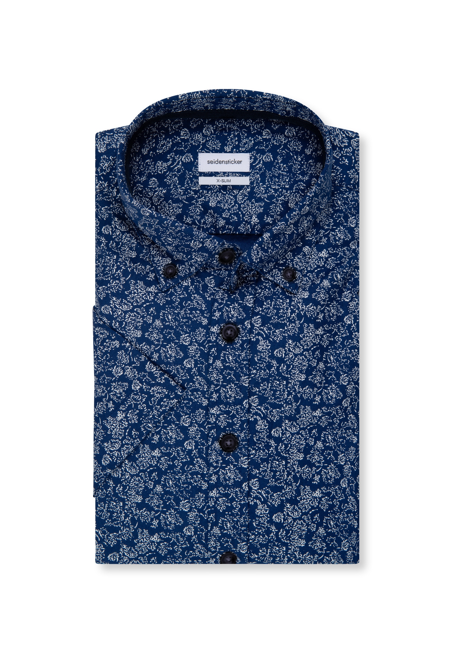 seidensticker Businesshemd »Schwarze Rose« Regular 1/2 Button-Down-Kragen Druck