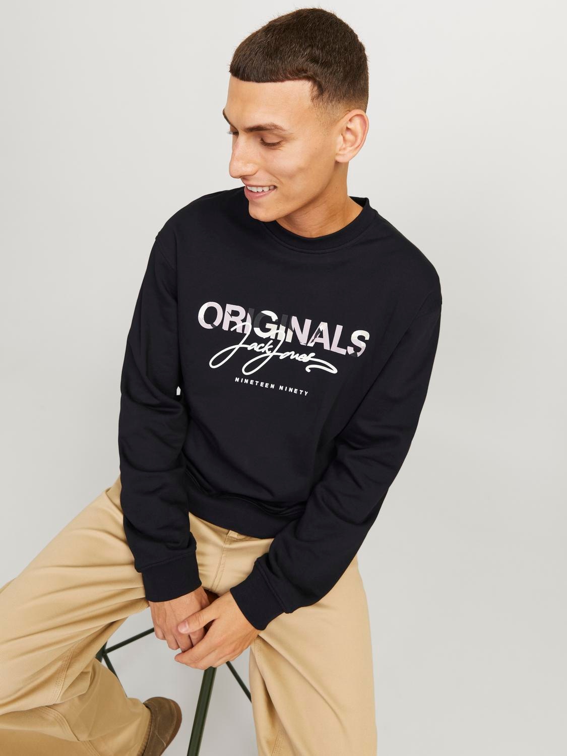 Jack & Jones Sweater »JORARUBA AOP BRANDING SWEAT CREW NECK«