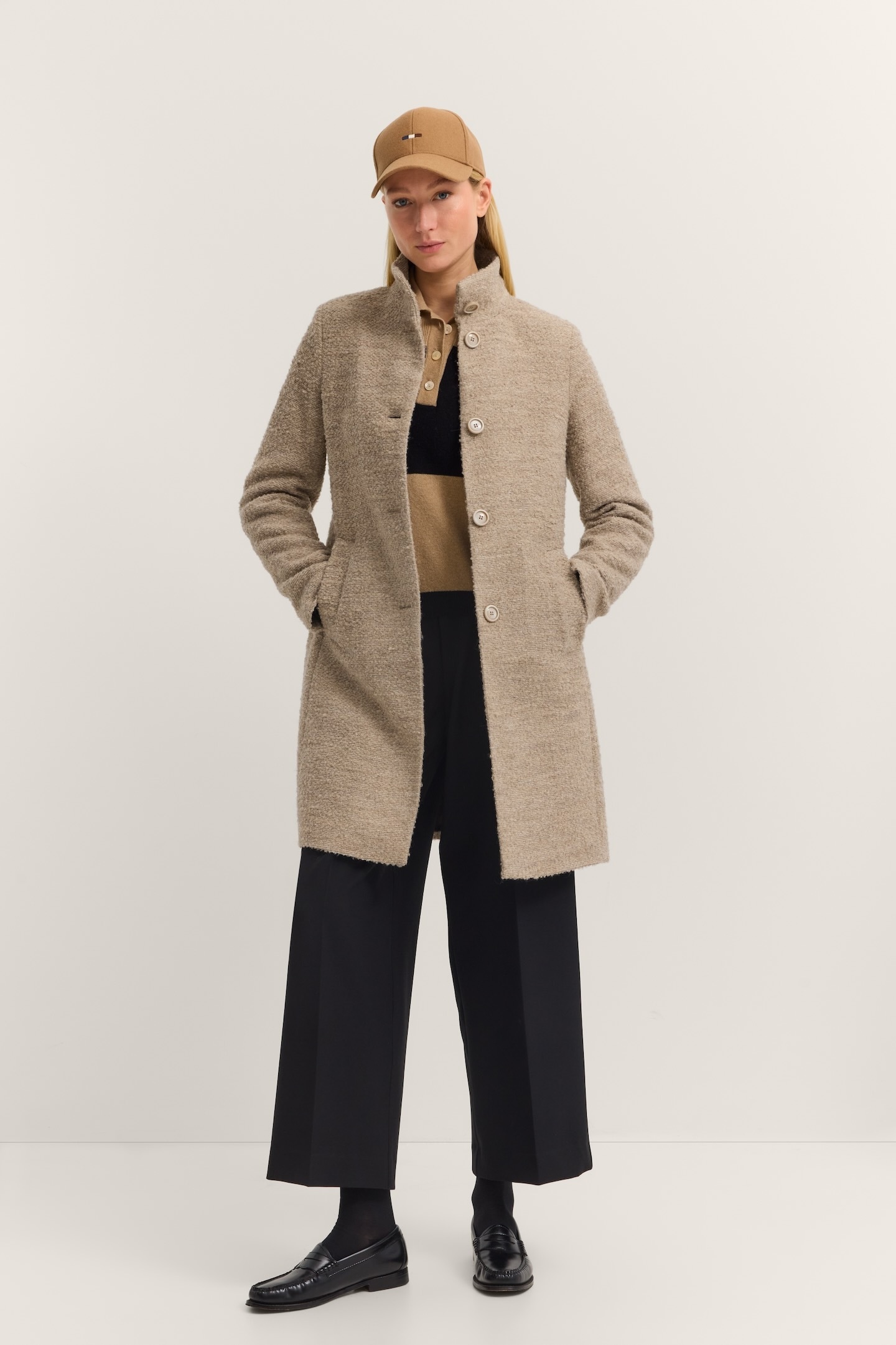 bugatti Wollmantel »Modern Fit«, mit Flexcity Stretch und Stehkragen