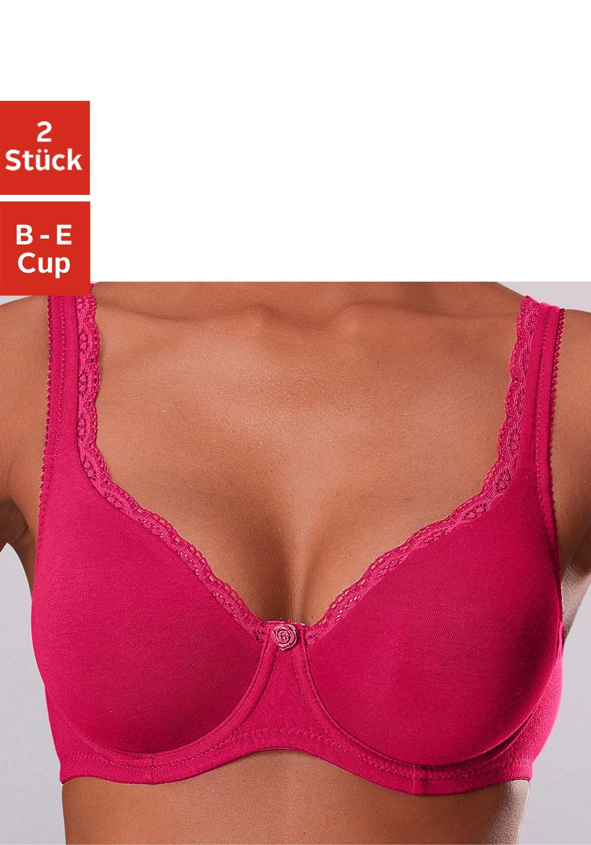 petite fleur T-Shirt-BH, (Packung, 2 Stück), mit ungefütterten, nahtlosen Cups, aus... kaufen