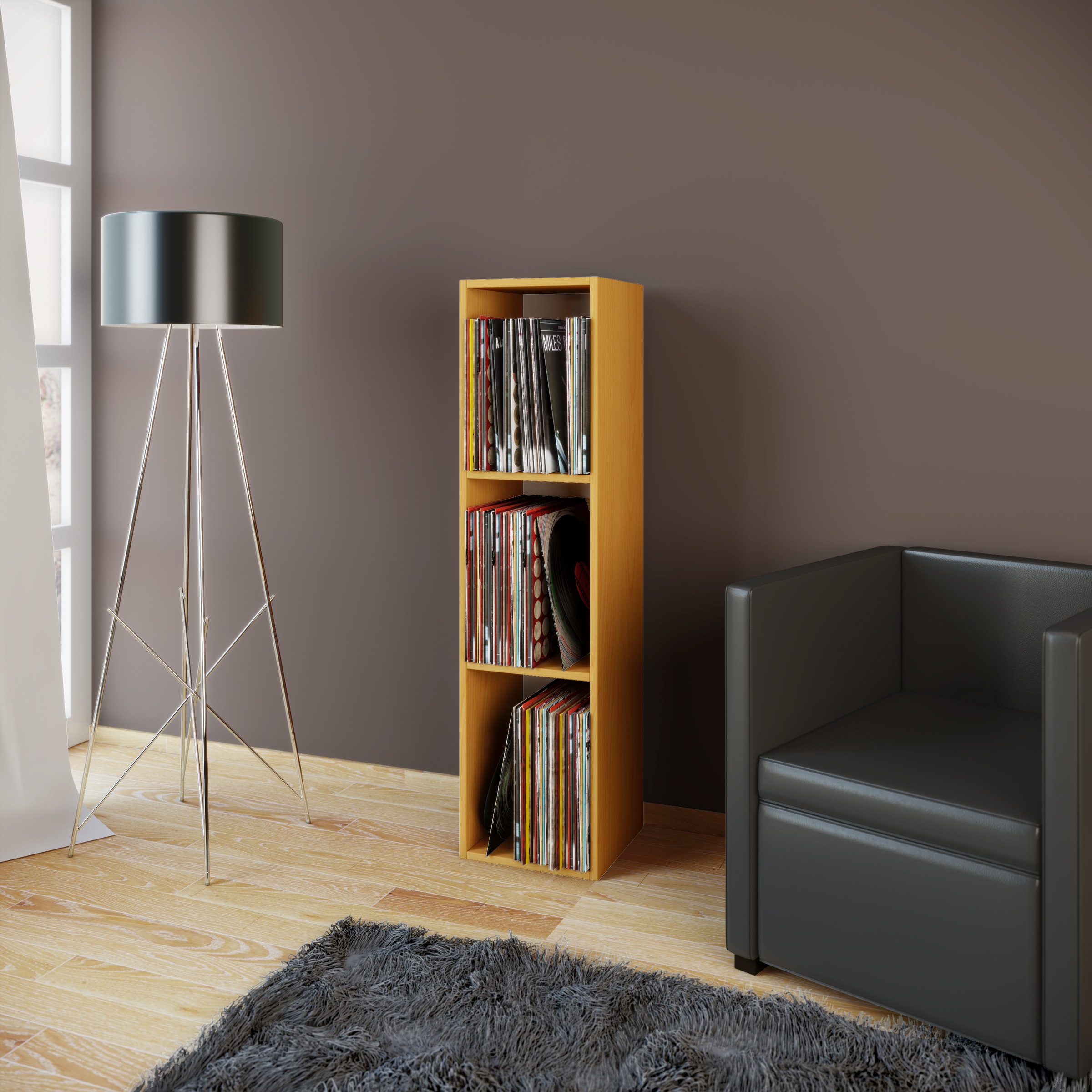 VCM Media-Regal »Holz Schallplatten LP Stand Regal Platto 3fach«