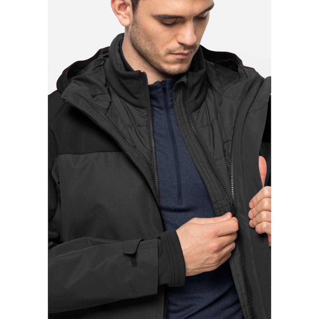 Jack Wolfskin 3-in-1-Funktionsjacke »GLAABACH 3IN1 JKT M«, (2 teilig), mit Kapuze