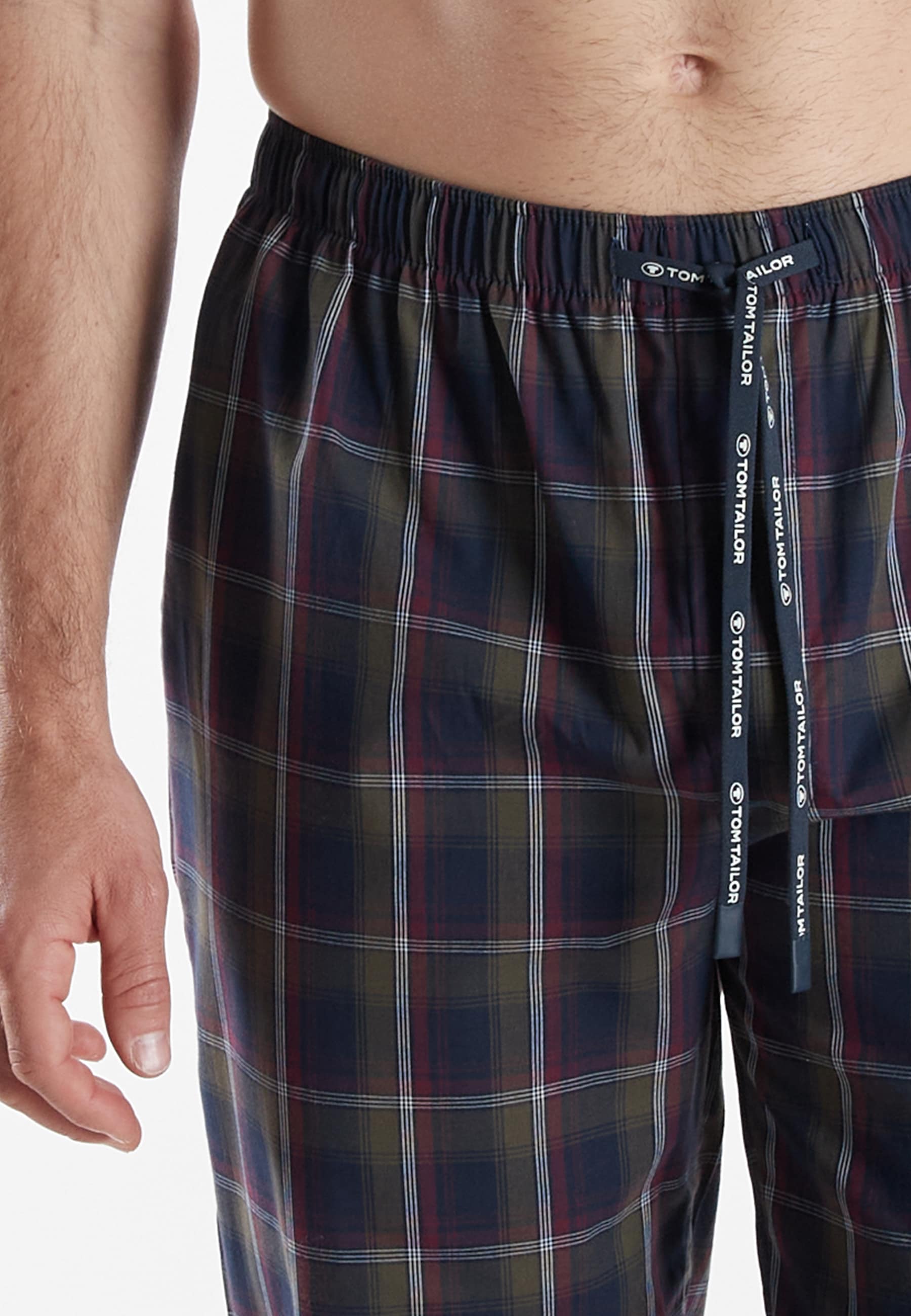 TOM TAILOR Pyjamahose »Milos«  mit elastischem Bund, Kordelzug, kariert