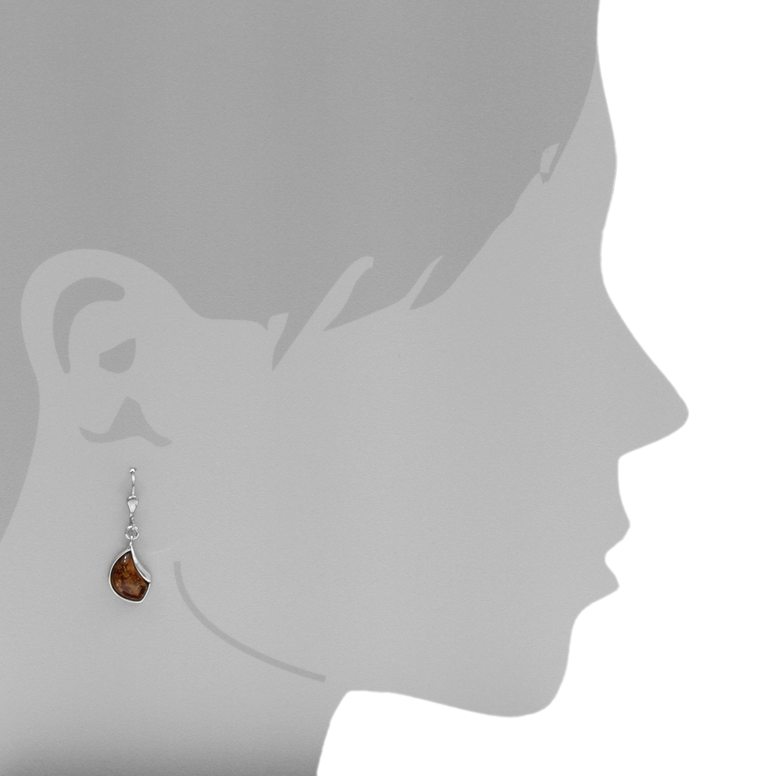 OSTSEE-SCHMUCK Paar Ohrhänger »- Jula - Silber 925/000 - Bernstein«