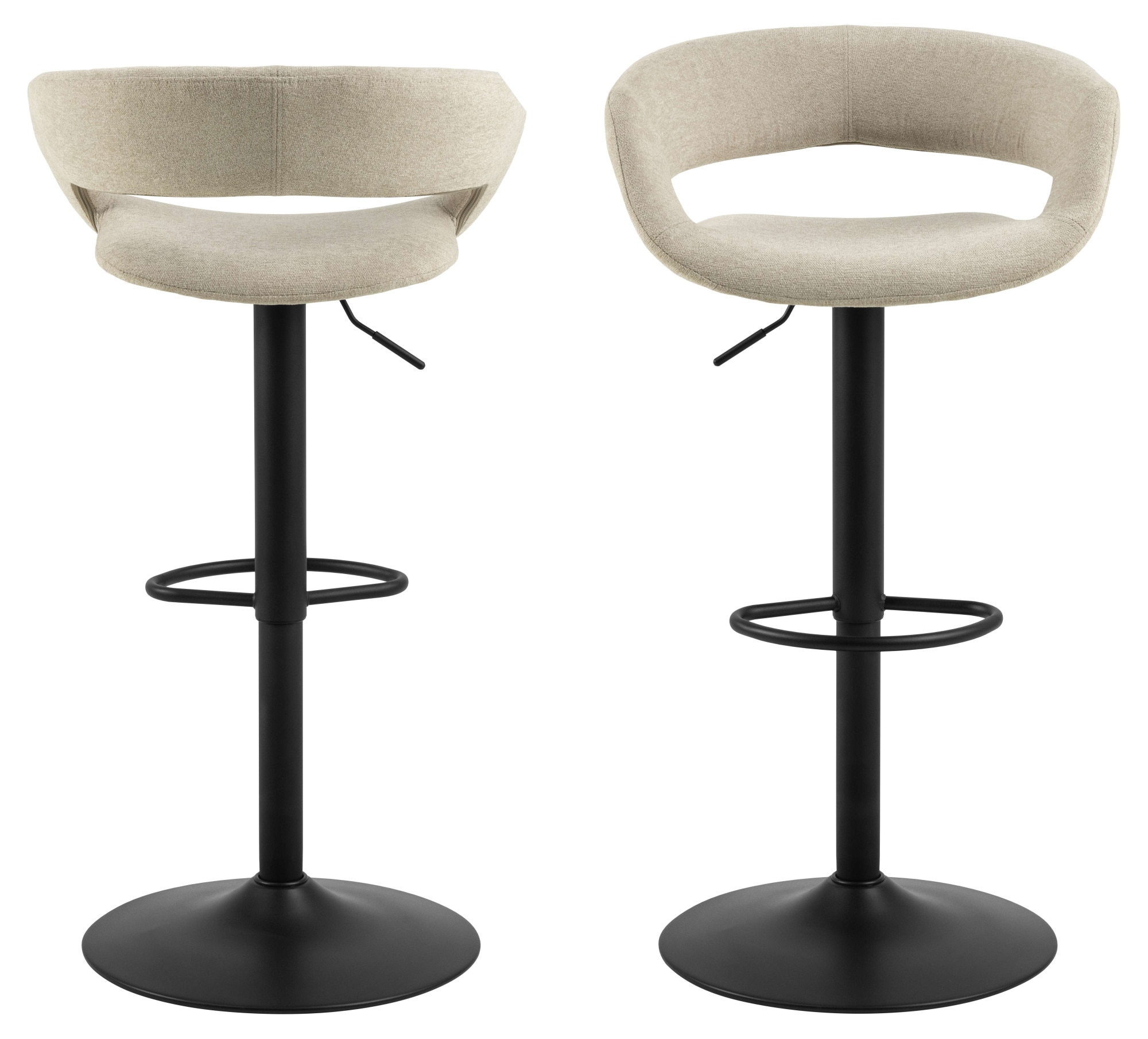 ACTONA GROUP Barhocker »Grace«, (Set, 2 St., 2 stk), Barhocker, Apia sand, Trompete Gestell, mit drehfunktion, 2 stk