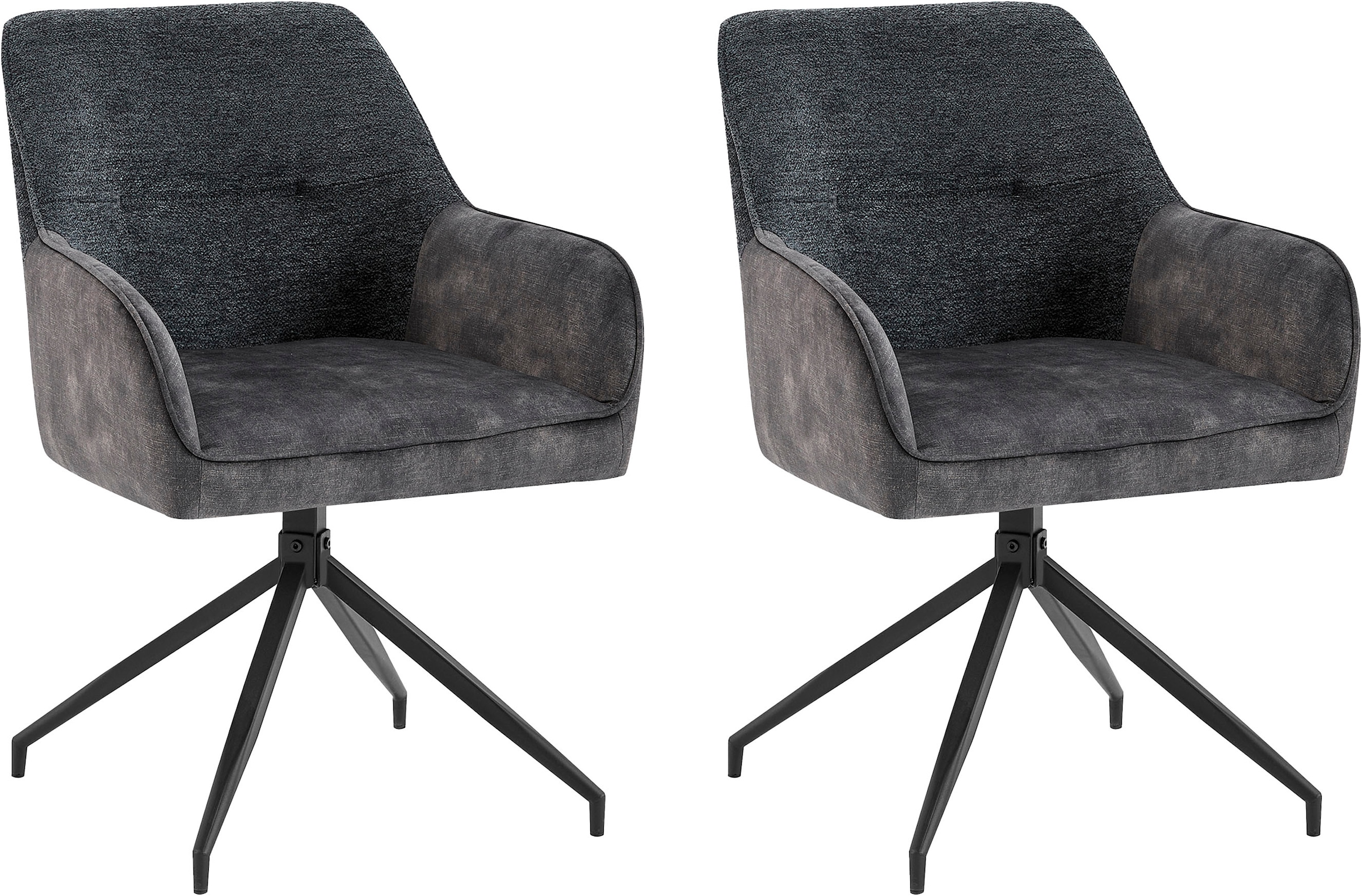 byLIVING Esszimmerstuhl "Jacky 2er-Set" (Set) 2 Stk. Boucle  Samtvelours  V günstig online kaufen