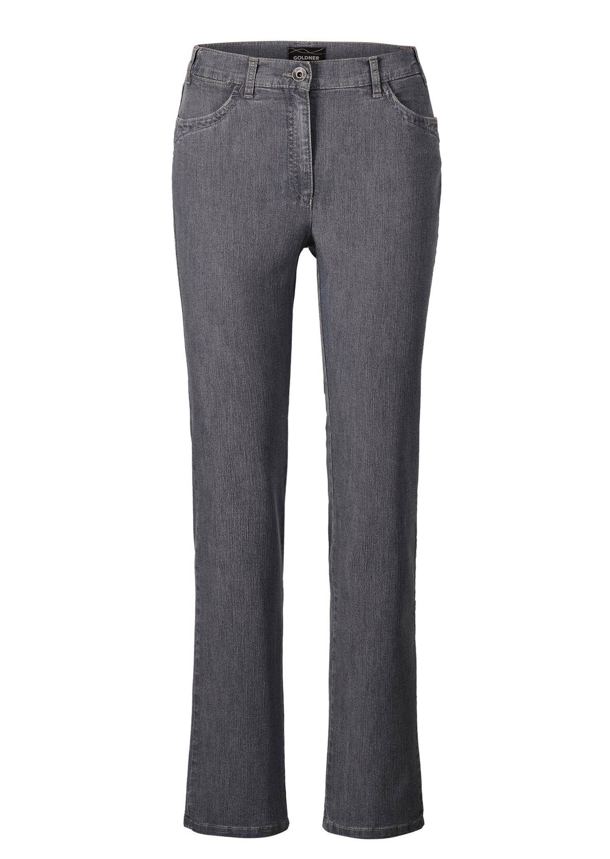 GOLDNER Stretch-Jeans "Kurzgröße Denimhose mit Stretchkomfort" Ohne