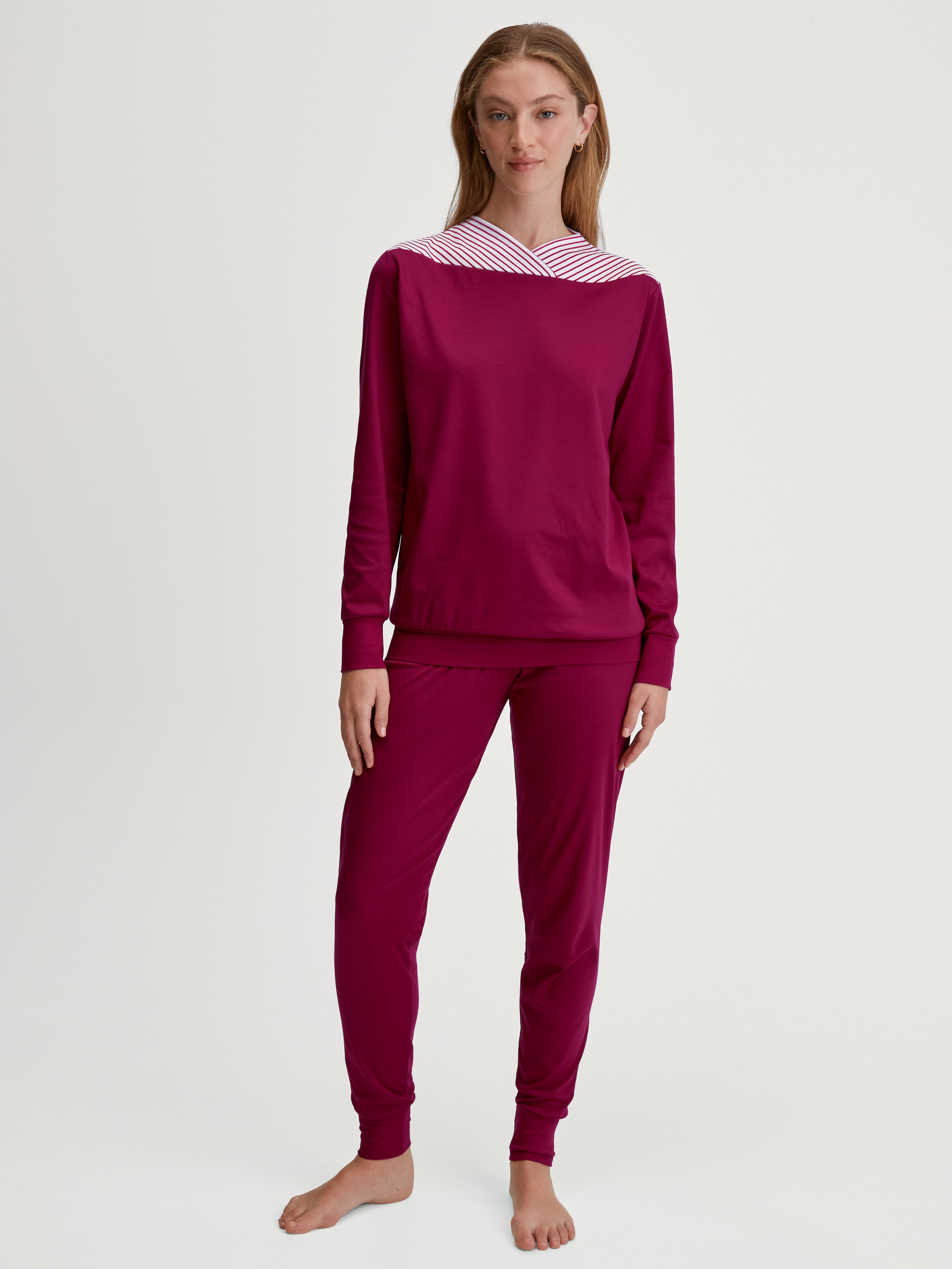 CALIDA Schlafanzug "Soulmate", (2 tlg.), Langarm, Pure Cotton, weich, beque günstig online kaufen