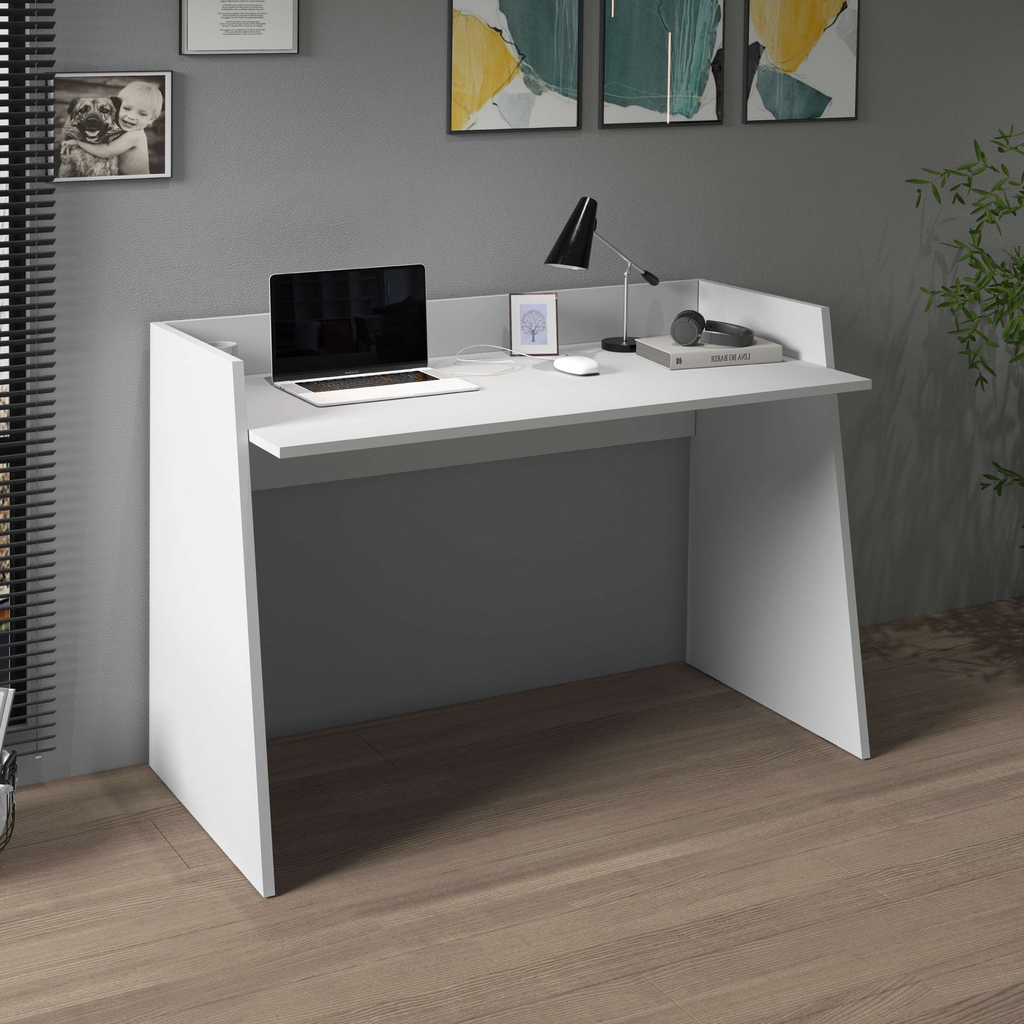 INOSIGN Schreibtisch »Vega, Schreibtisch, kleiner Computertisch, Bürotisch für Büro«, (1 St.), mit 2 Diagonalseit, Arbeitsplatte Breite 100 cm