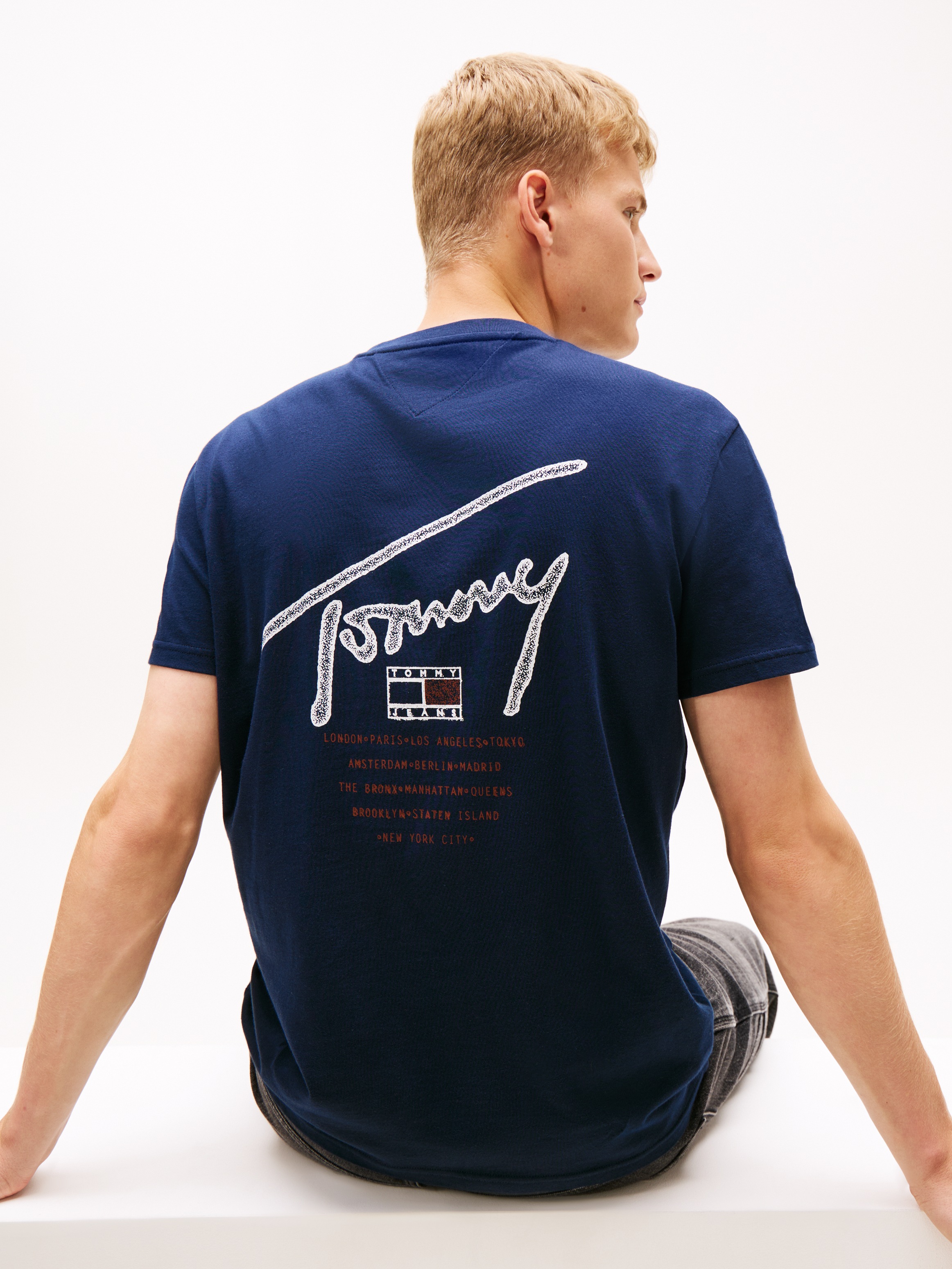 Tommy Jeans T-Shirt "TJM SIGN BACKPRINT" mit Rückenprint, regular fit, Rund günstig online kaufen