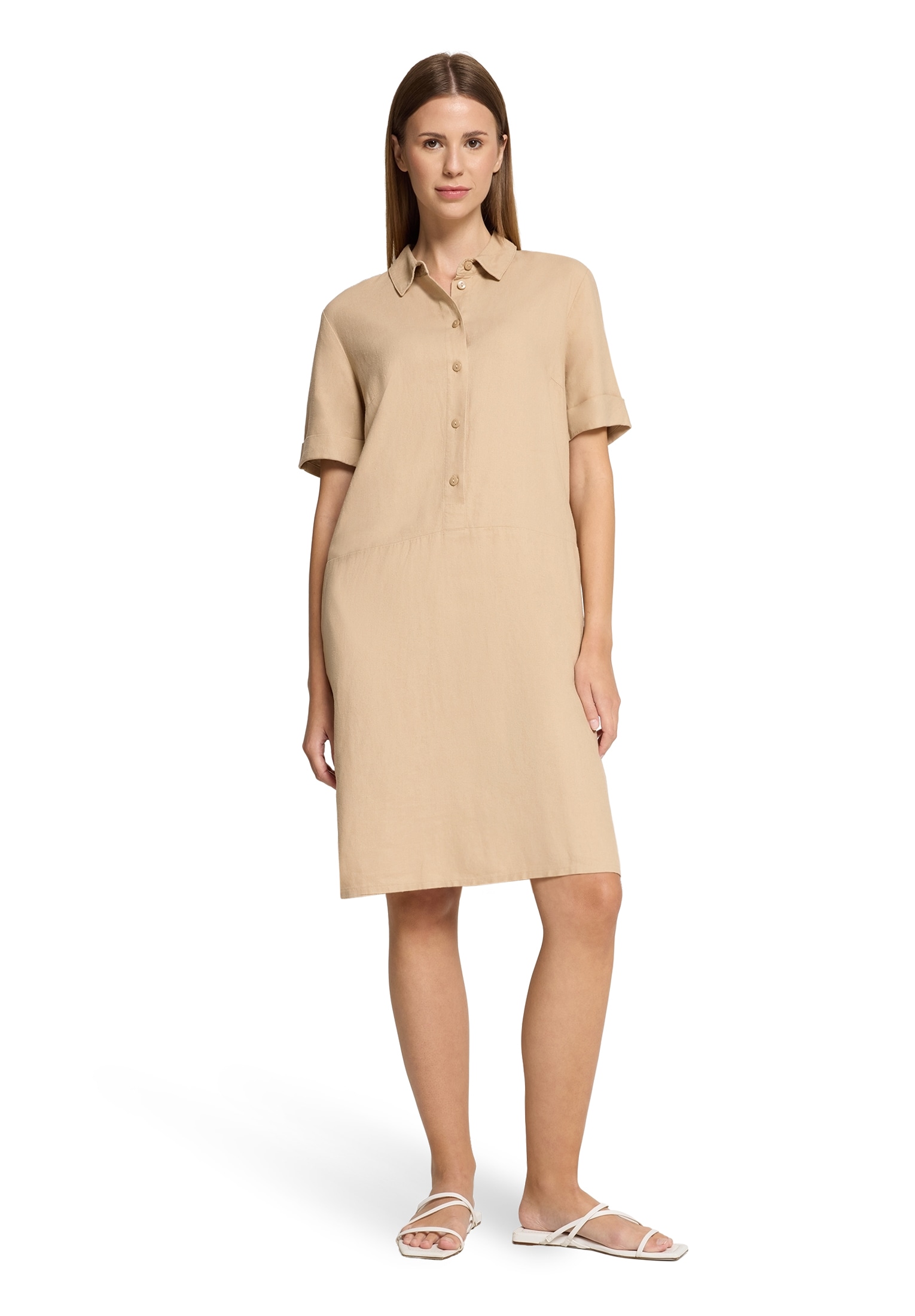 Betty Barclay Sommerkleid »Betty Barclay Damen Leinenkleid mit Knopfleiste«, Form