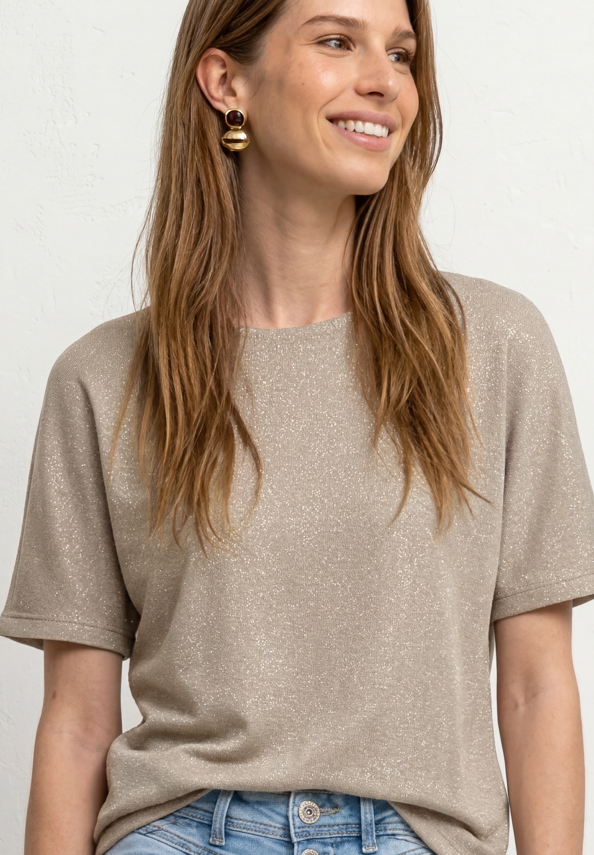 STREET ONE T-Shirt mit Glitzer-Details