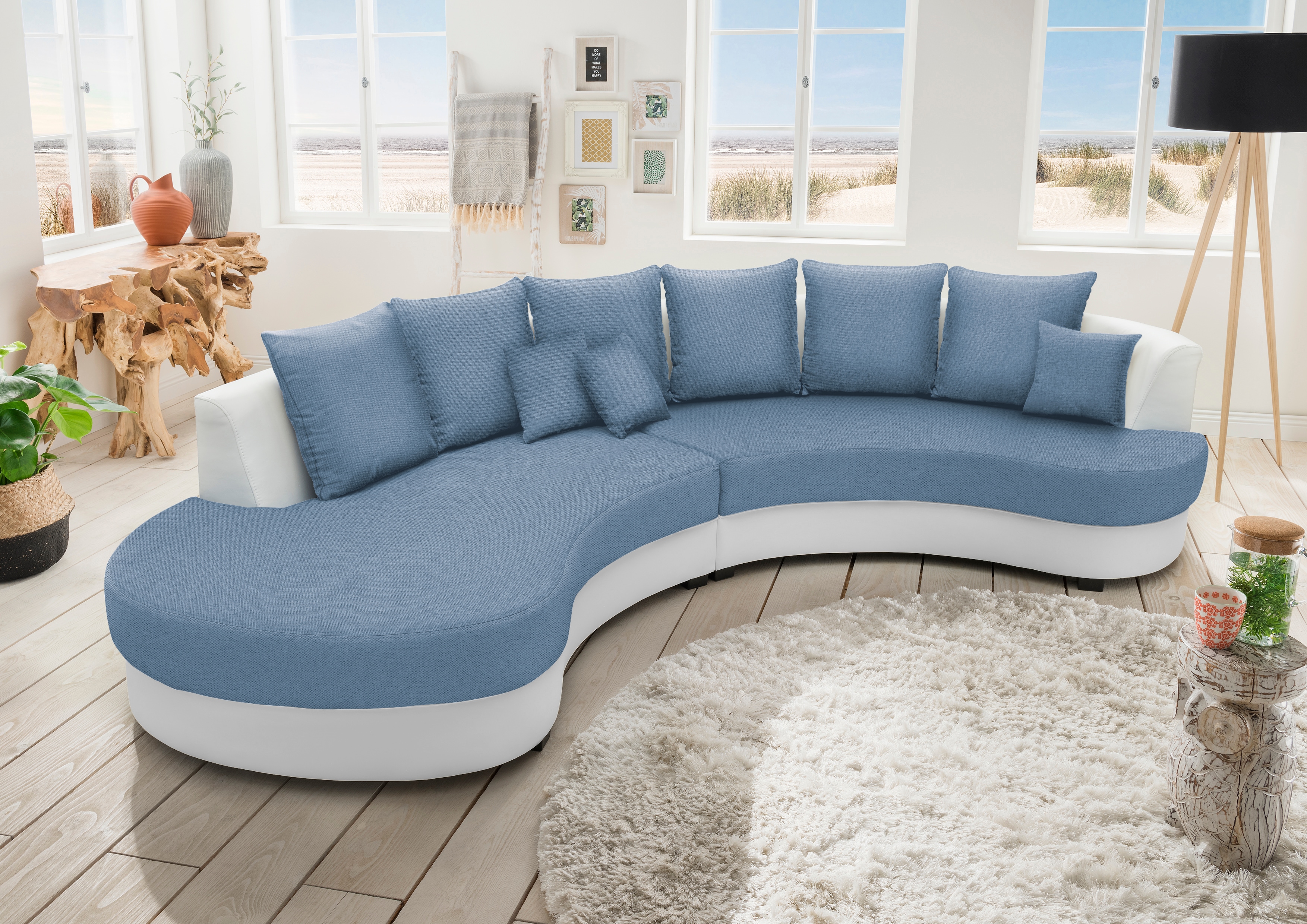 Home affaire Ecksofa "Lazio modern und bequem, schmale Armlehnen, tolle Detailverarbeitung" ergonomische Form