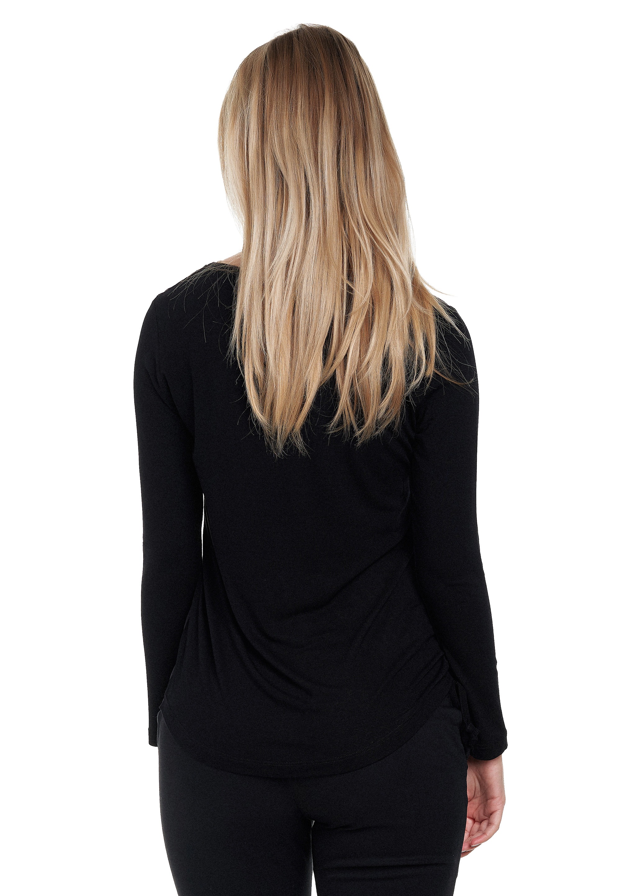 Decay Langarmshirt, mit trendigem Metallic-Effekt