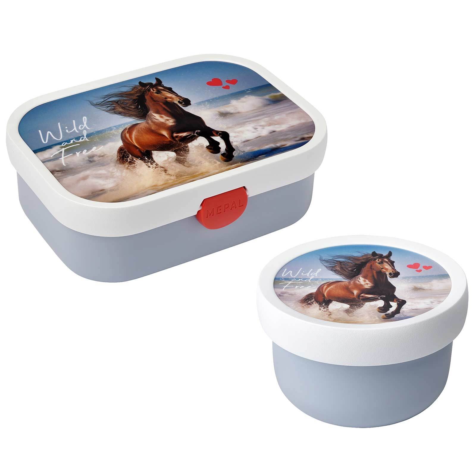 Mepal Lunchbox "Obst- und Bentobox Wild Horse Campus 300 & 750 ml bunt"