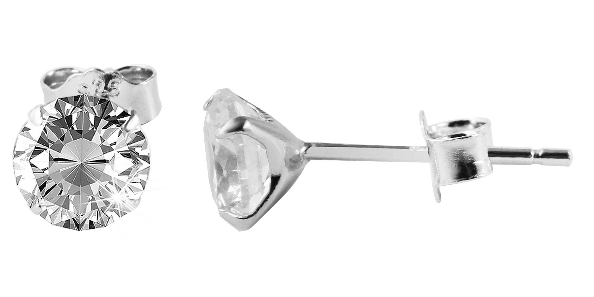 Adelia´s Paar Ohrhänger "Ohrringe – Ohrstecker aus 925 Silber mit Zirkonia" Schöne Geschenkidee zum Jubiläum