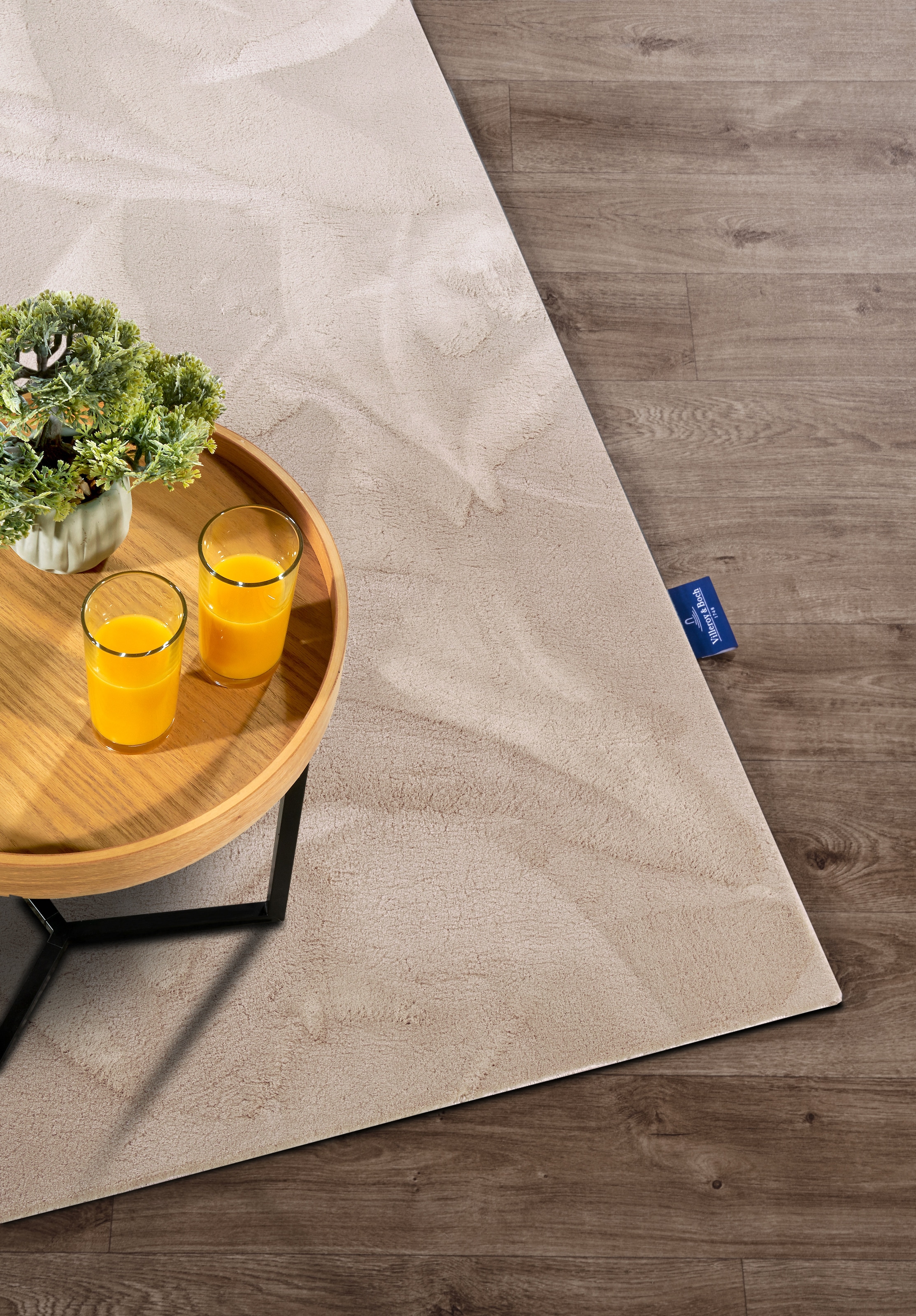 Villeroy & Boch Teppich »Leon«, rechteckig, 15 mm Höhe, Langflor, Shaggy, uni, flauschig weich, glänzend, Kaninchenfell Haptik