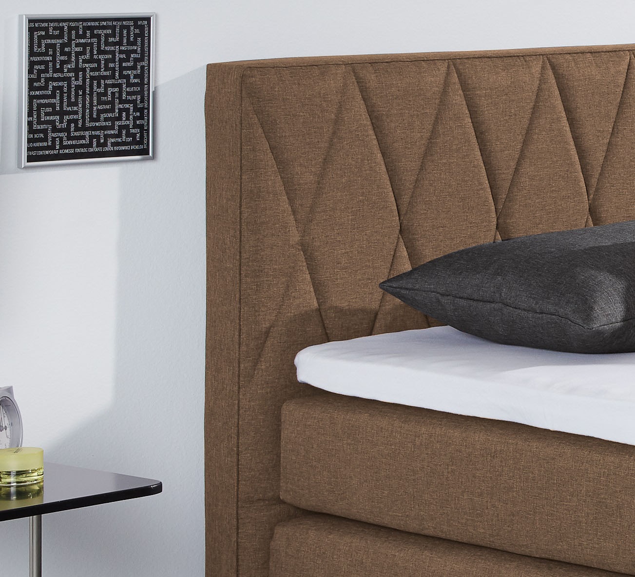 hapo Boxspringbett »ATLANTA« Topper separat erhältlich!,  erhältlich in verschiedenen Breiten, Farben & Maratzenarten