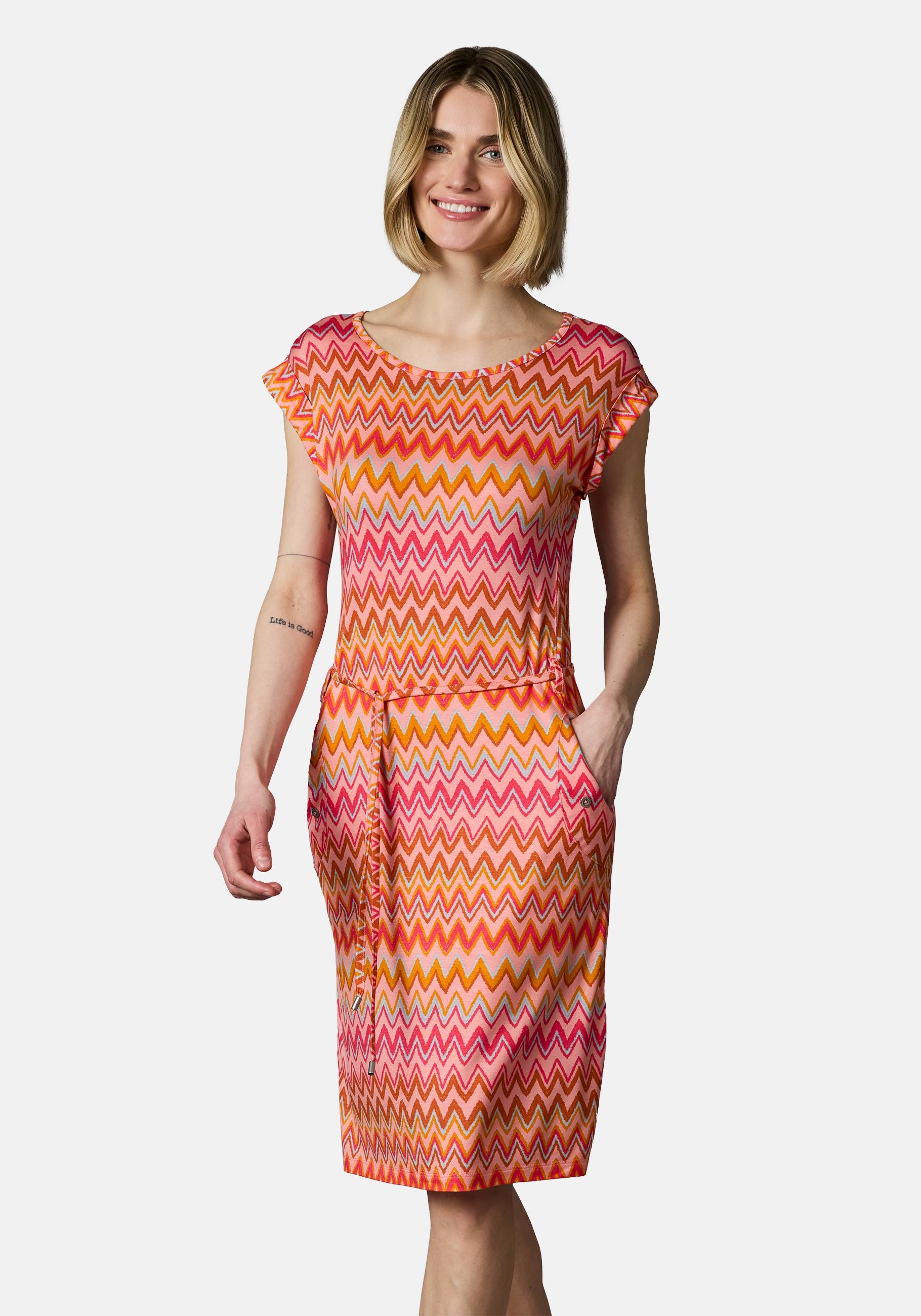 Ragwear Sommerkleid "Taggien Print" Eingrifftaschen Leichtes, bequemes Midikleid mit Muster
