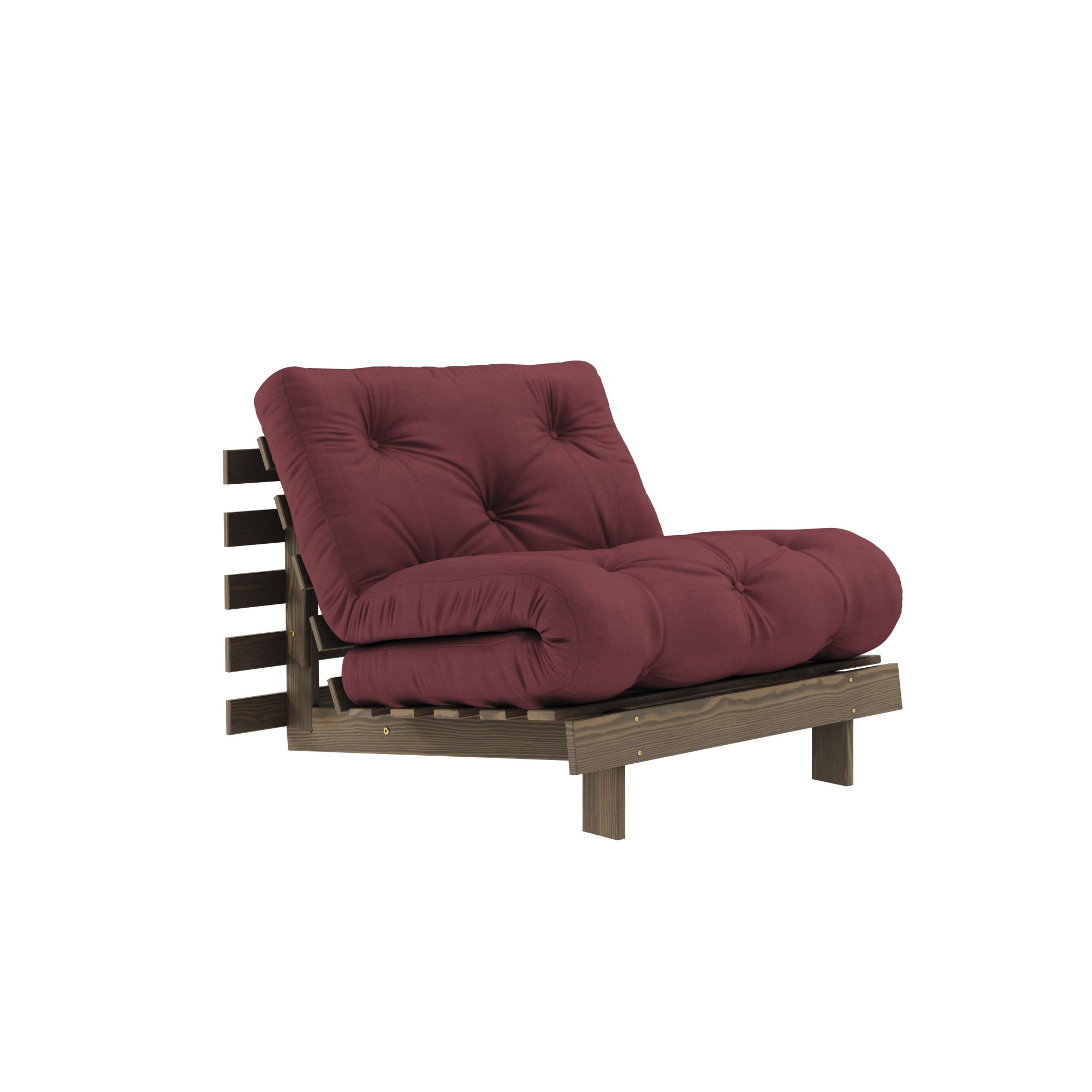 Karup Design Daybett "Roots Sofa Bed, Schlafsofa, Bettfunktion, FSC-Massivholz, B: 90 cm" Erhältlich in Breite 90 cm, 140 cm oder 160 cm, Inkl. Futonmatratze. Made in Europe, minimalistisches Design