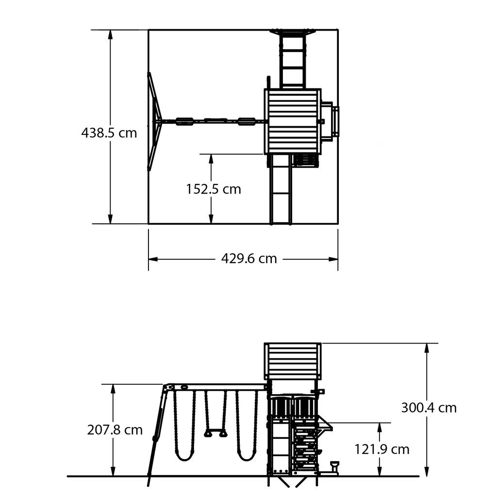 Backyard Discovery Spielturm »Northbrook«, BxTxH: 429x137x300 cm