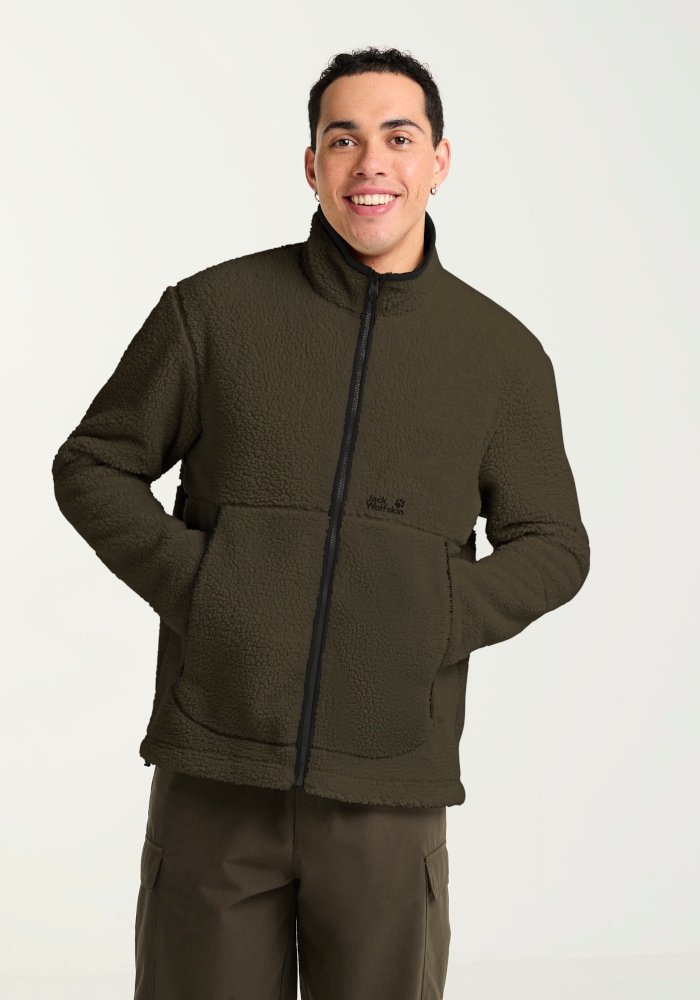 Jack Wolfskin Fleecejacke "STONE LITE JKT M" Sherpa-Fleecejacke, weich, wärmend