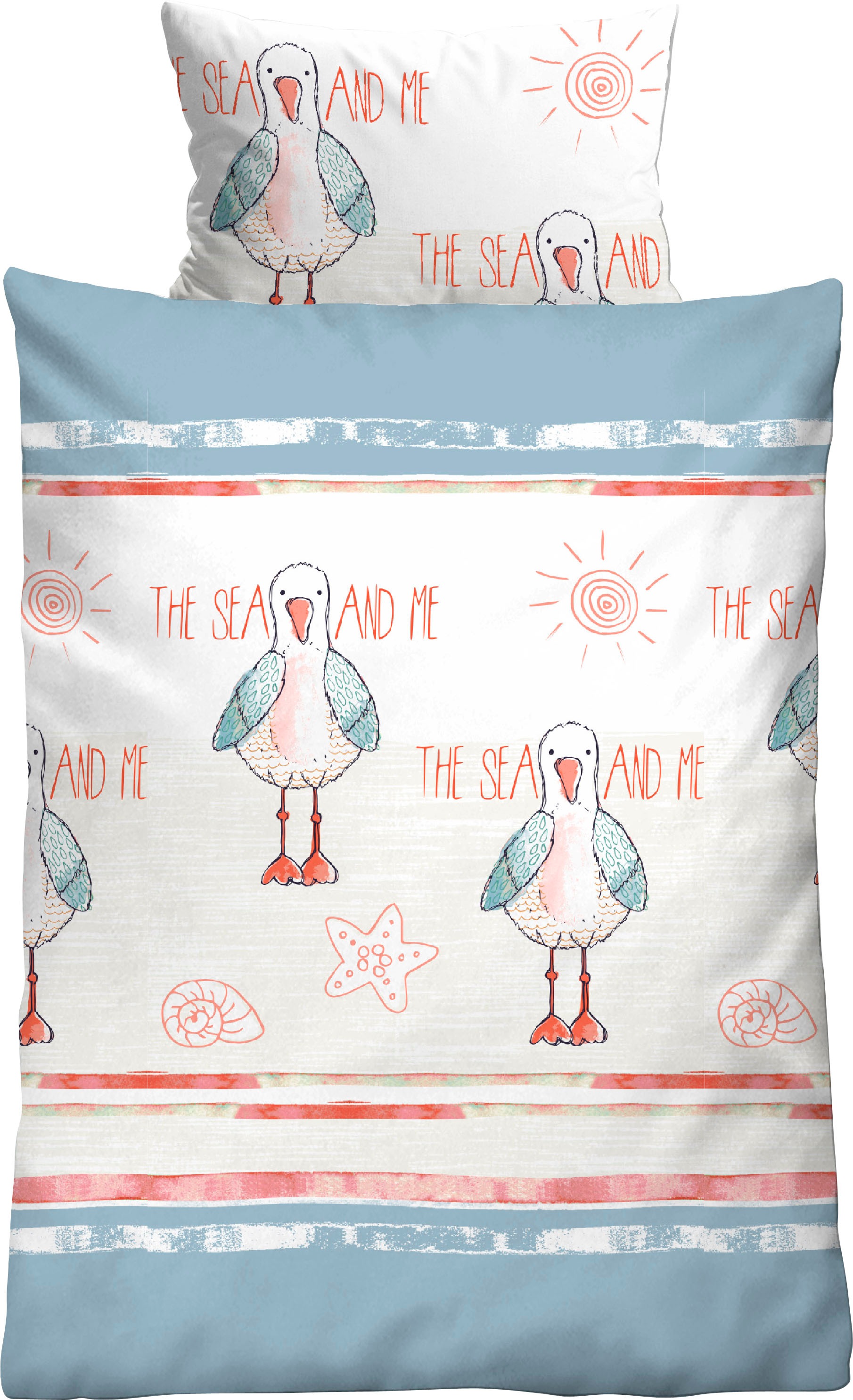 Biberna Kinderbettwäsche »Elia«, mit tollen Strandmotiven kaufen | BAUR