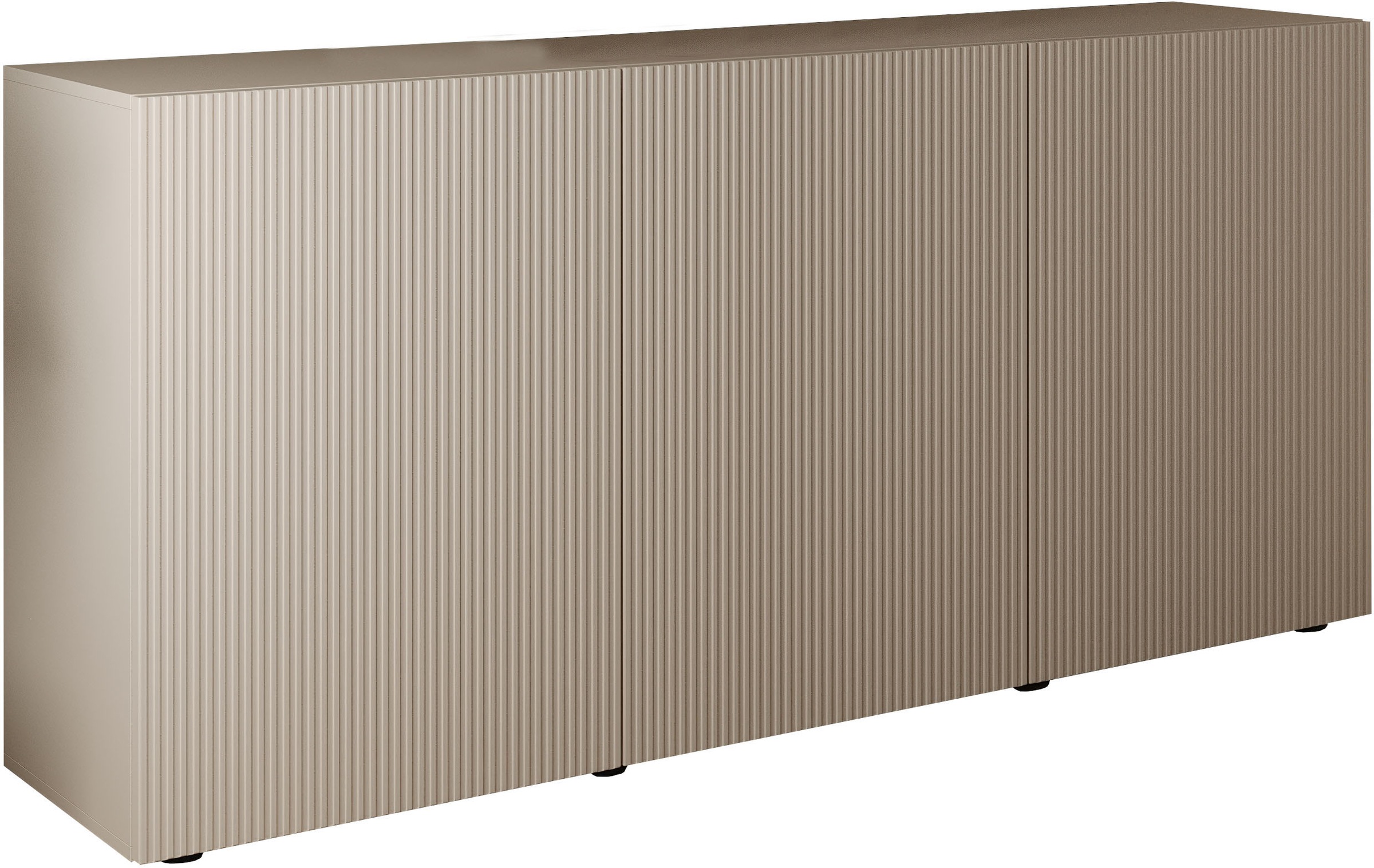 Thumbnail - INOSIGN Sideboard "Rio Breite 181 cm, Kommode mit 3 Türen, Anrichte," geriffelte MDF-Fronten, modern u. elegant, viel St...