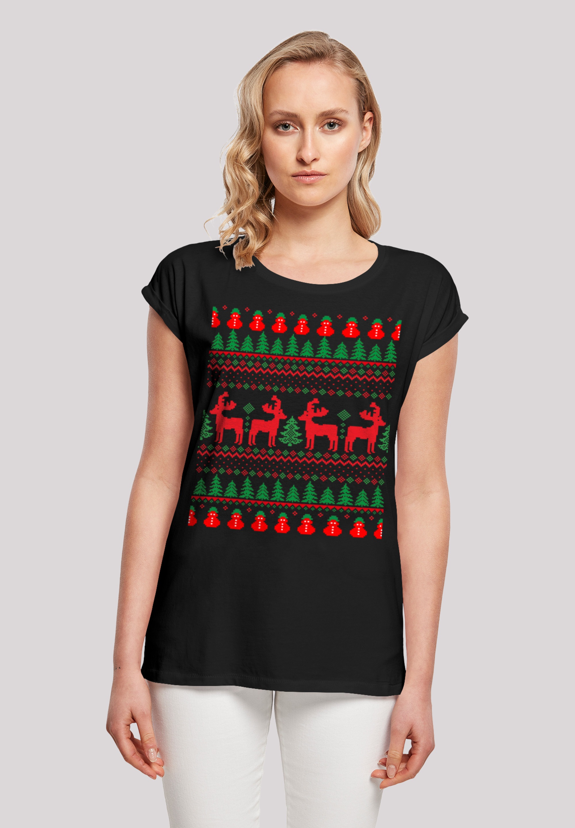 F4NT4STIC Marškinėliai »Christmas Reindeers Weih...