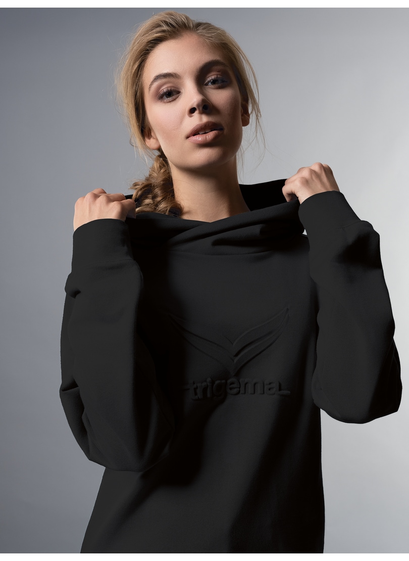 Trigema Kapuzensweatshirt "TRIGEMA Kapuzenpullover mit großem 3D-Motiv" günstig online kaufen