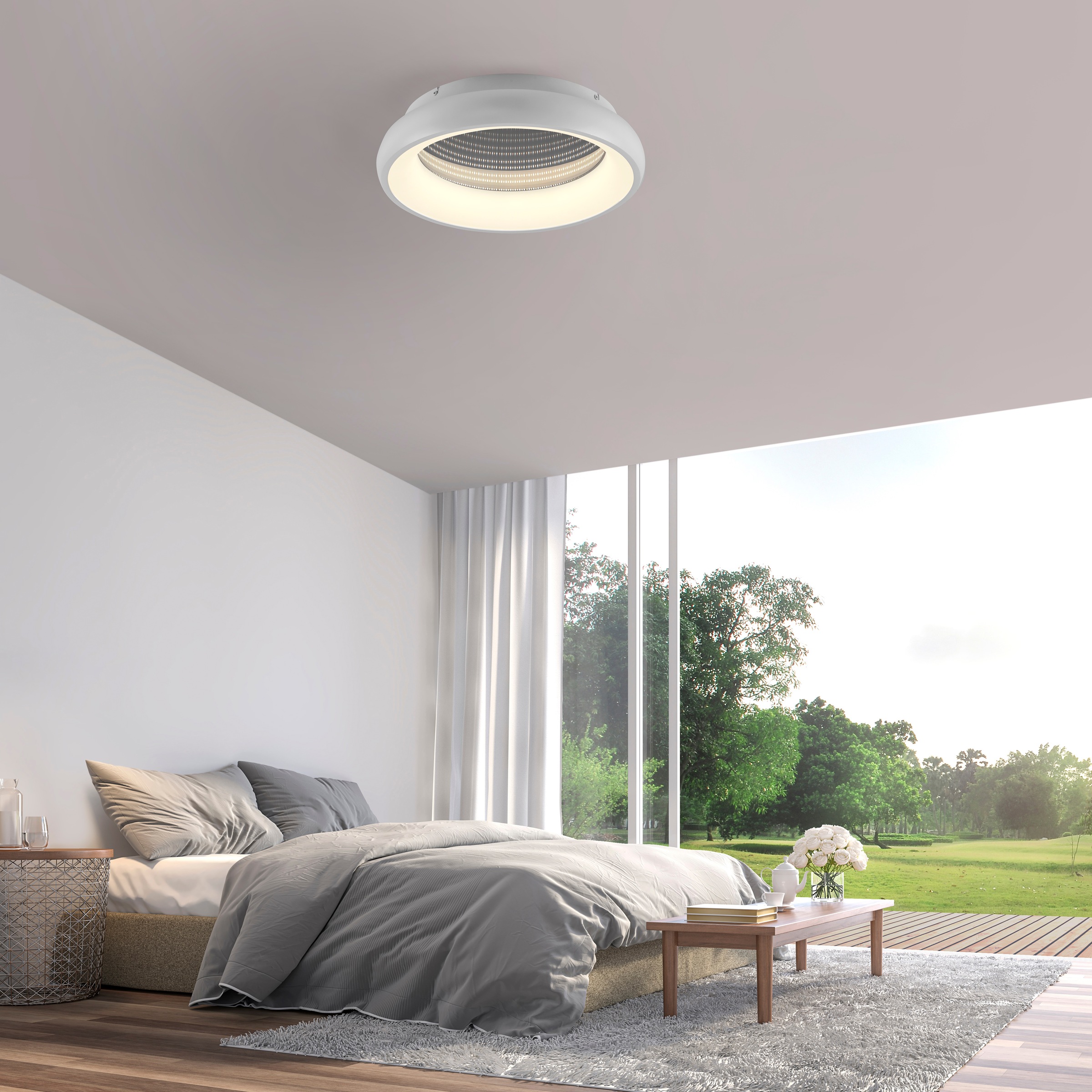 JUST LIGHT Deckenleuchte »SPECCIO«, 2 flammig, Leuchtmittel LED-Board | LED fest integriert, LED, separat steuerbar über FB, separat steuerbar (Schalter)