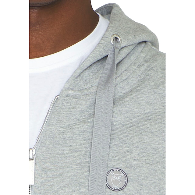 KnowledgeCotton Apparel Kapuzensweatjacke, mit Labeling in Brusthöhe ▷  kaufen | BAUR