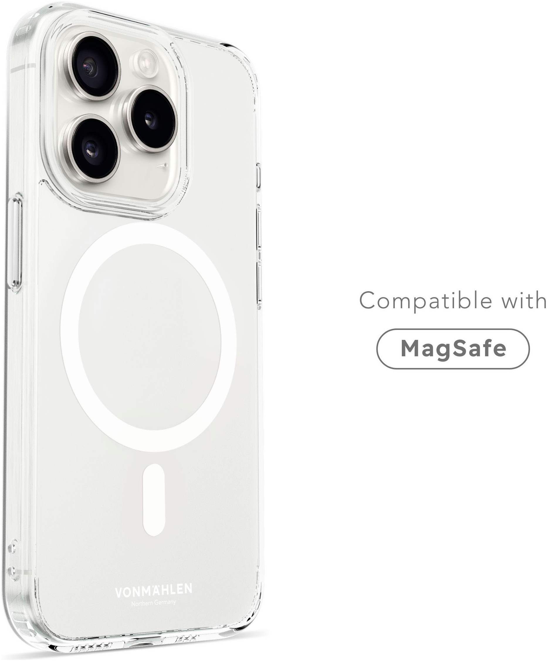 VONMÄHLEN Smartphone-Hülle »iPhone 15 Pro Max, Transparent Case - Schutzhülle,transparent«