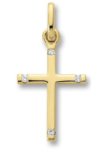 ONE ELEMENT Kreuzanhänger »Kreuz Anhänger Kreuz aus 585 Gelbgold mit 0,02 ct Diamant«,... kaufen