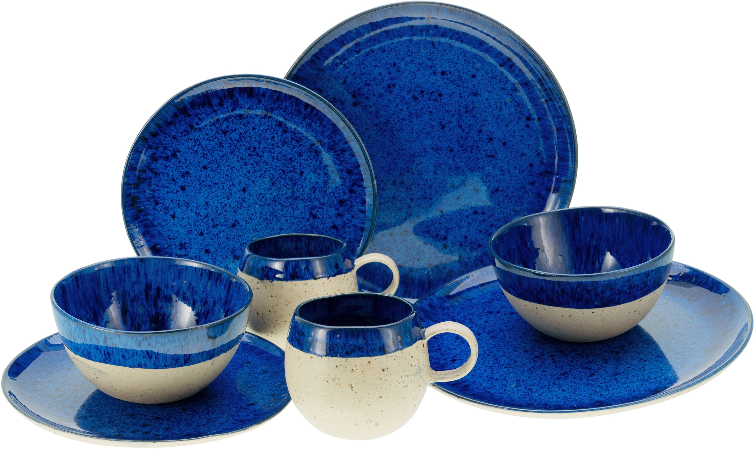 CreaTable Kombiservice "Geschirr-Set Deep Blue Sea" Service, jedes Stück is günstig online kaufen