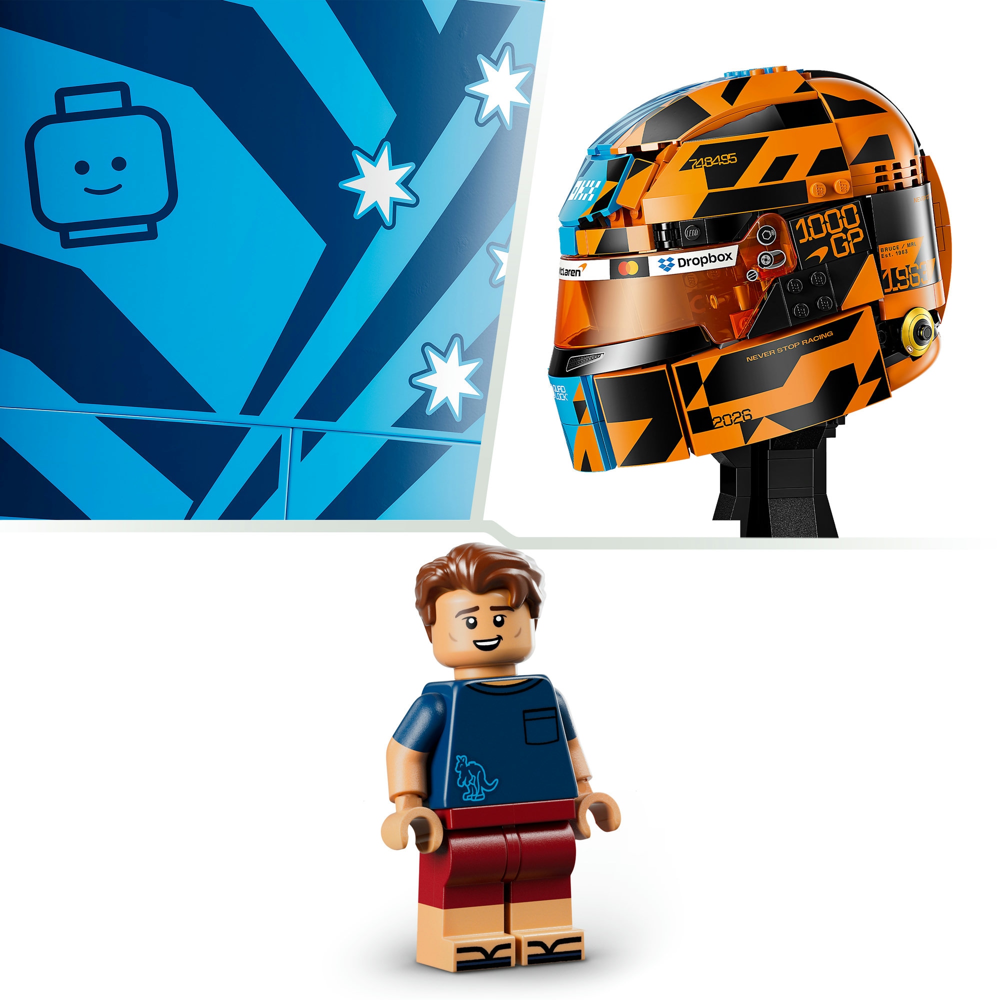LEGO® Konstruktionsspielsteine »McLaren Mastercard F1 Team Oscar Piastri Helm (43017)« LEGO Editions Formula 1